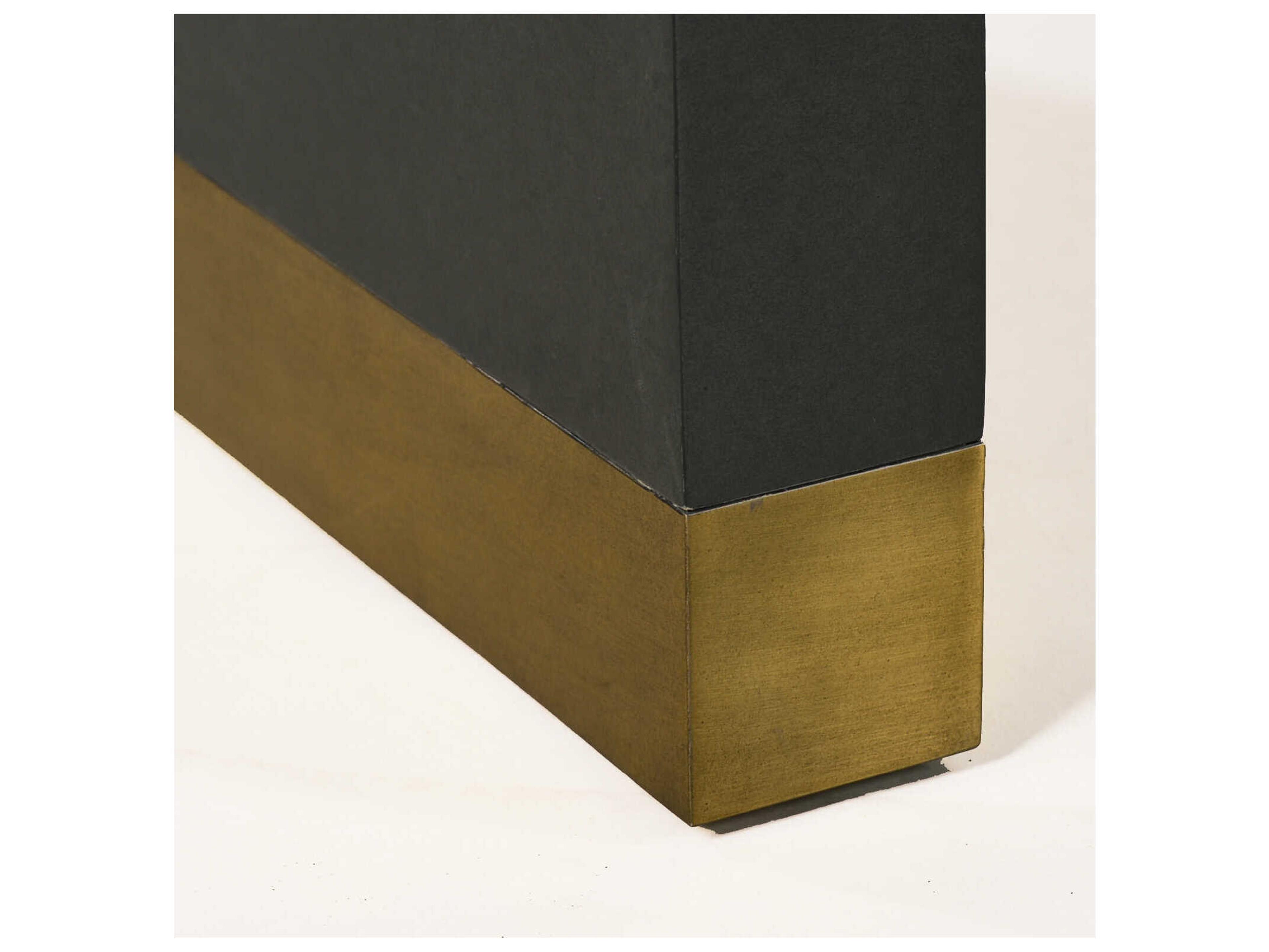 Oliver Home Watertown Black Acacia Wood Writing Desk