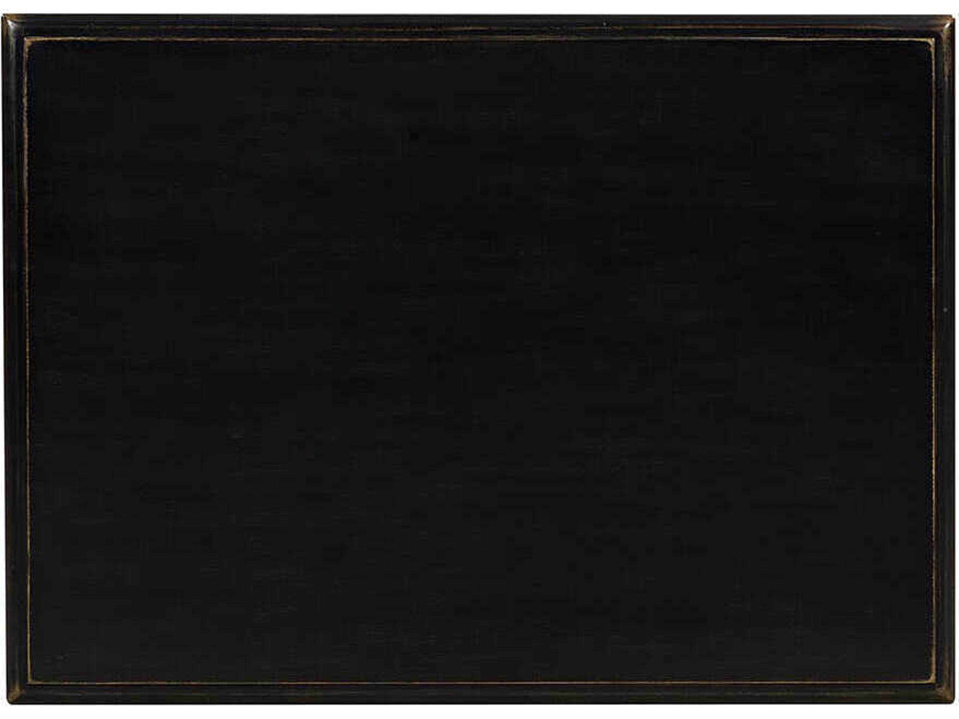 Oliver Home Diana Rectangular Wood Ebony End Table