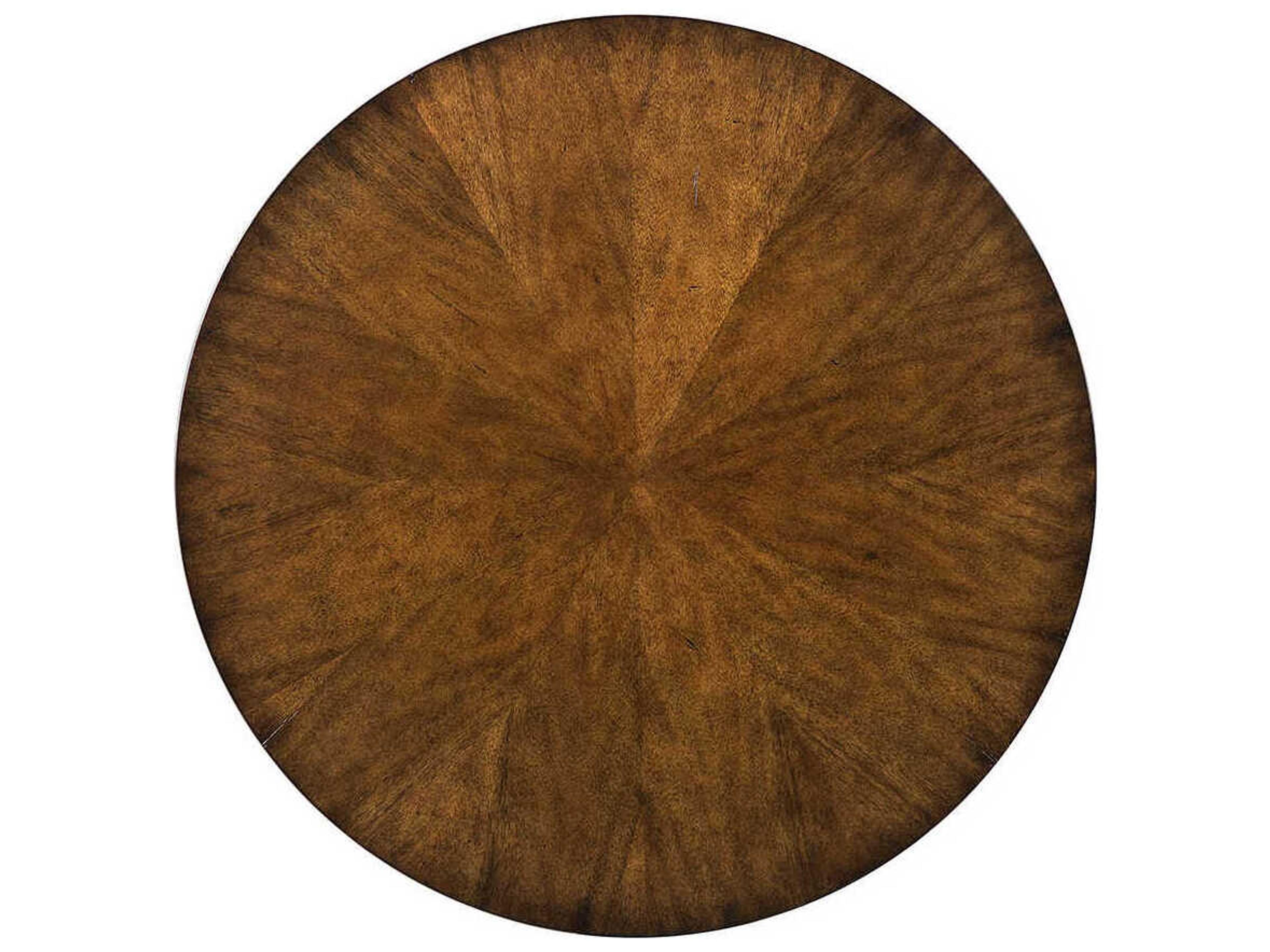 Oliver Home Clovis Round Wood Country Coffee Table