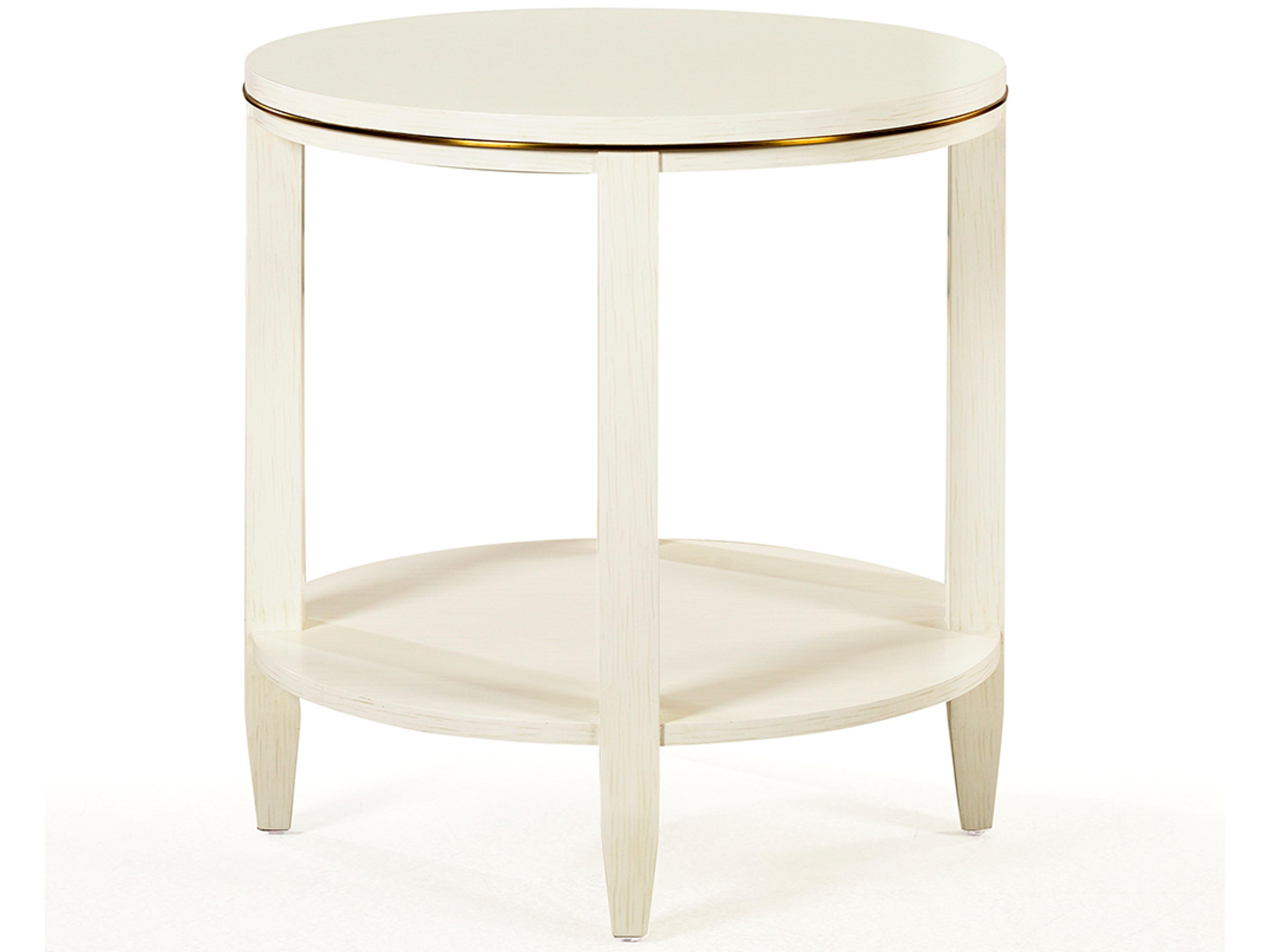 Oliver Home Antioch Round Wood Drift End Table