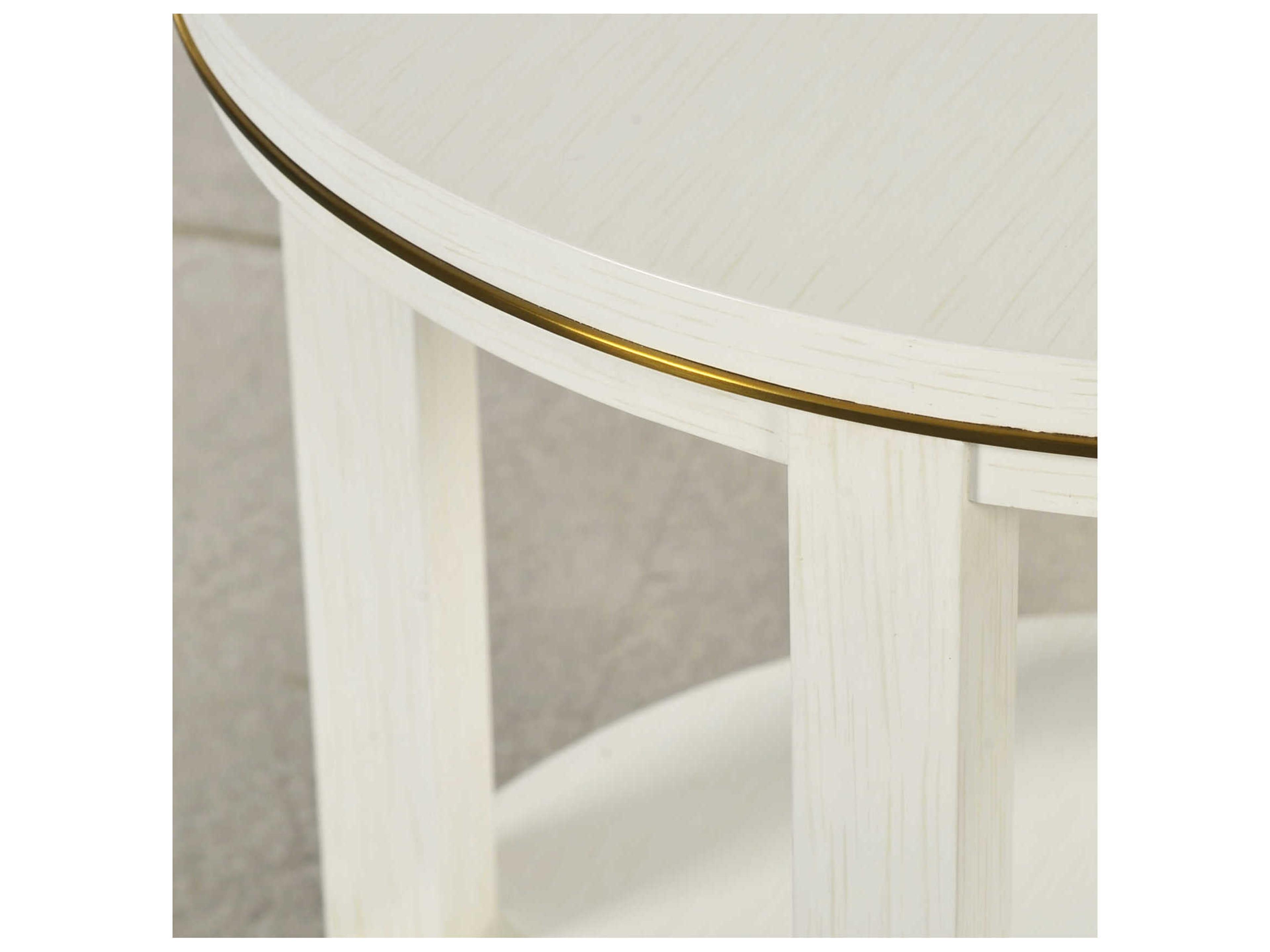 Oliver Home Antioch Round Wood Drift End Table