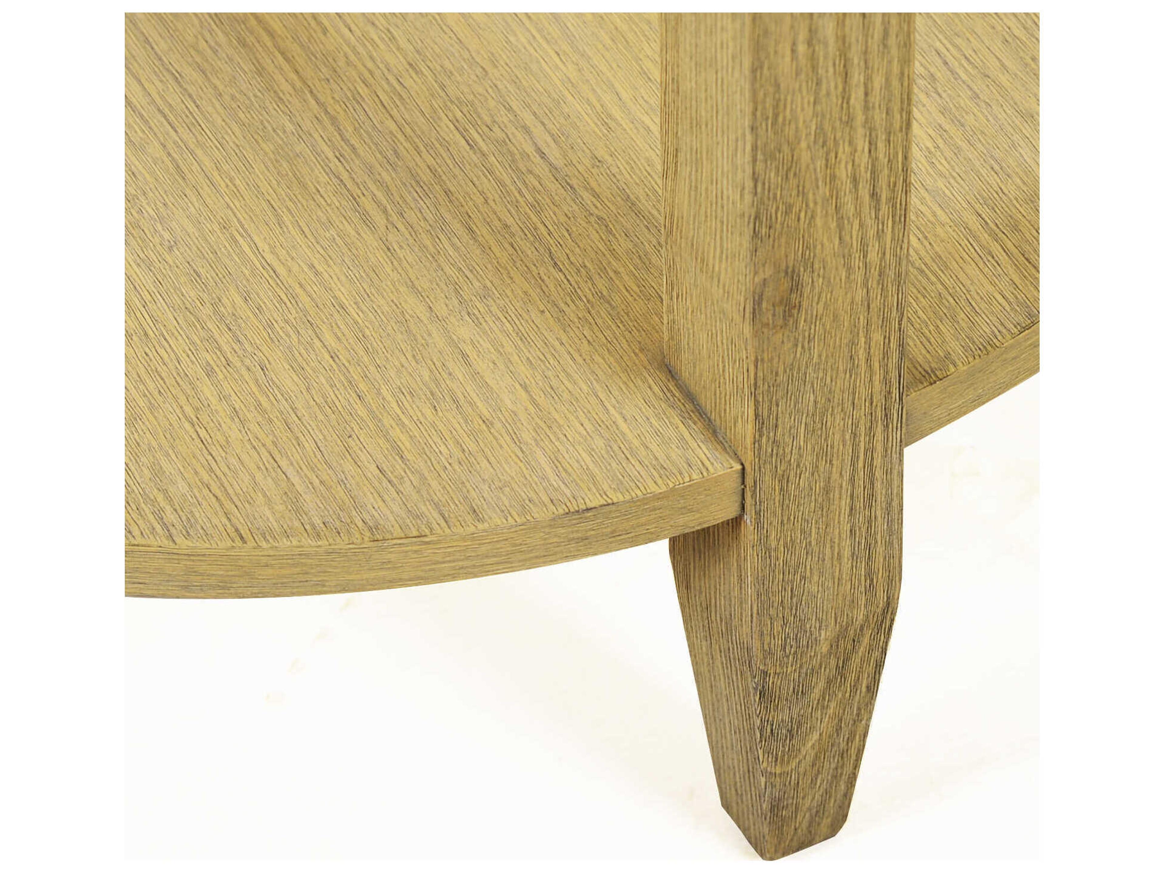 Oliver Home Antioch Round Wood Rabbit End Table