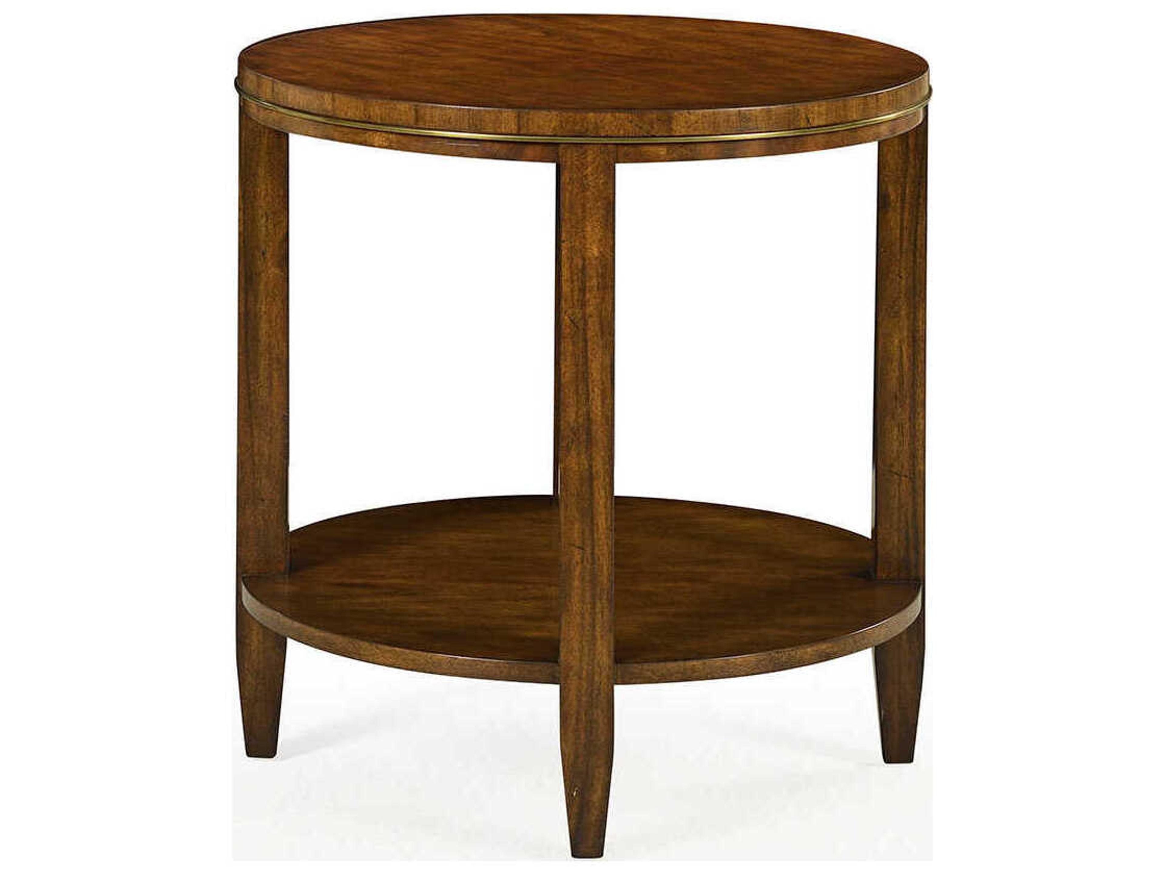 Oliver Home Antioch Round Wood Country End Table