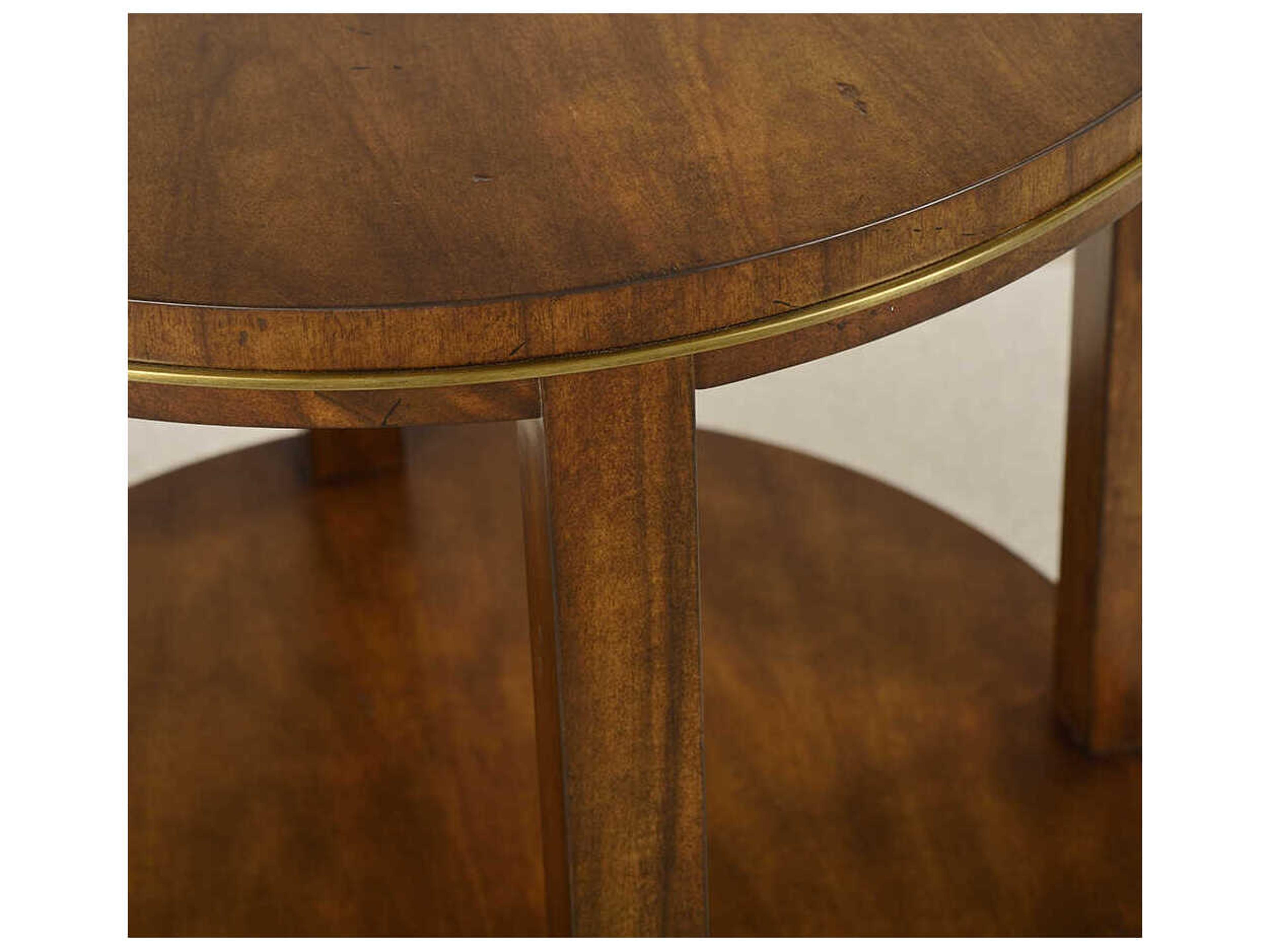 Oliver Home Antioch Round Wood Country End Table