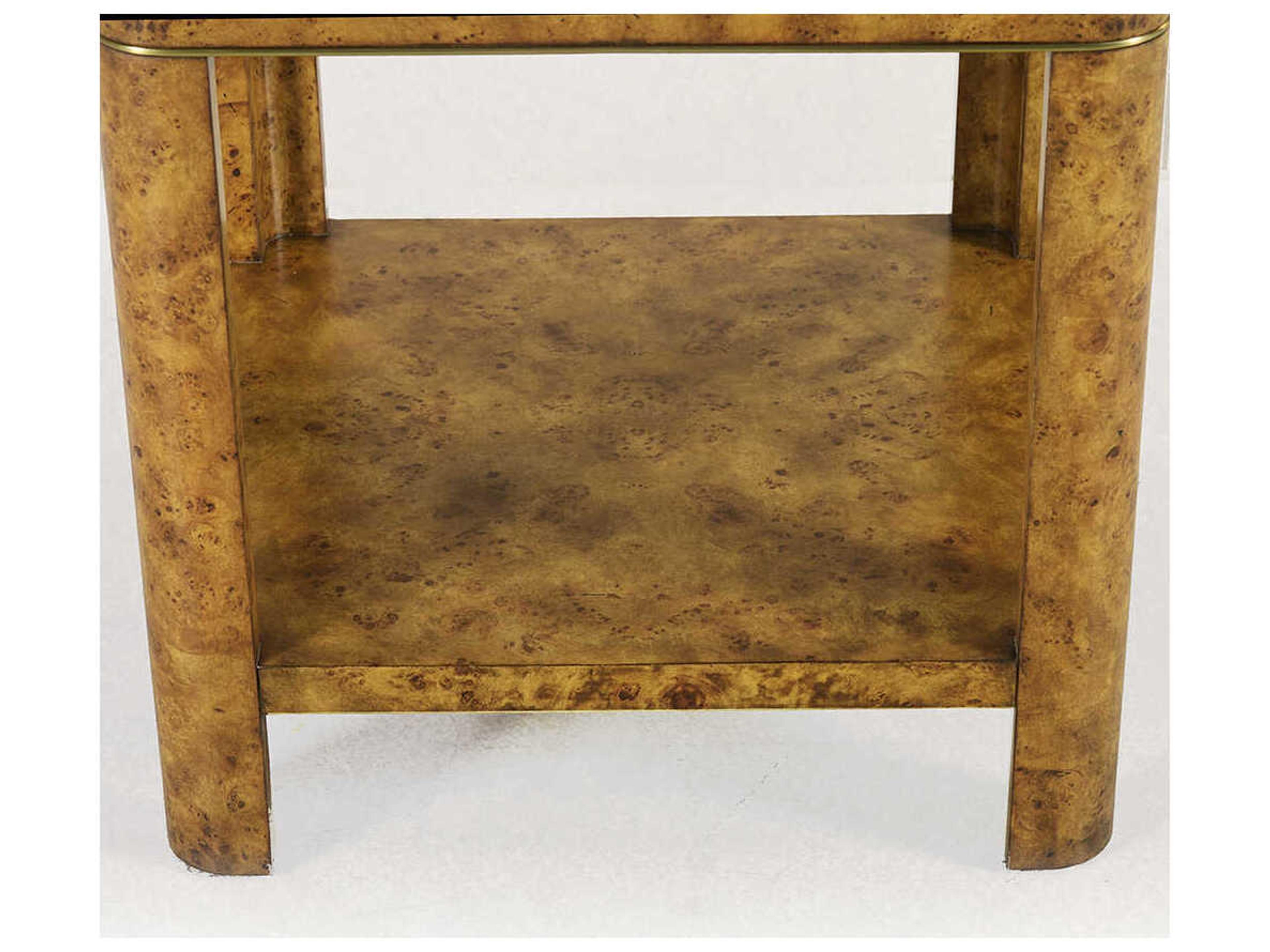 Oliver Home Cordova Square Wood Rustic Burl End Table