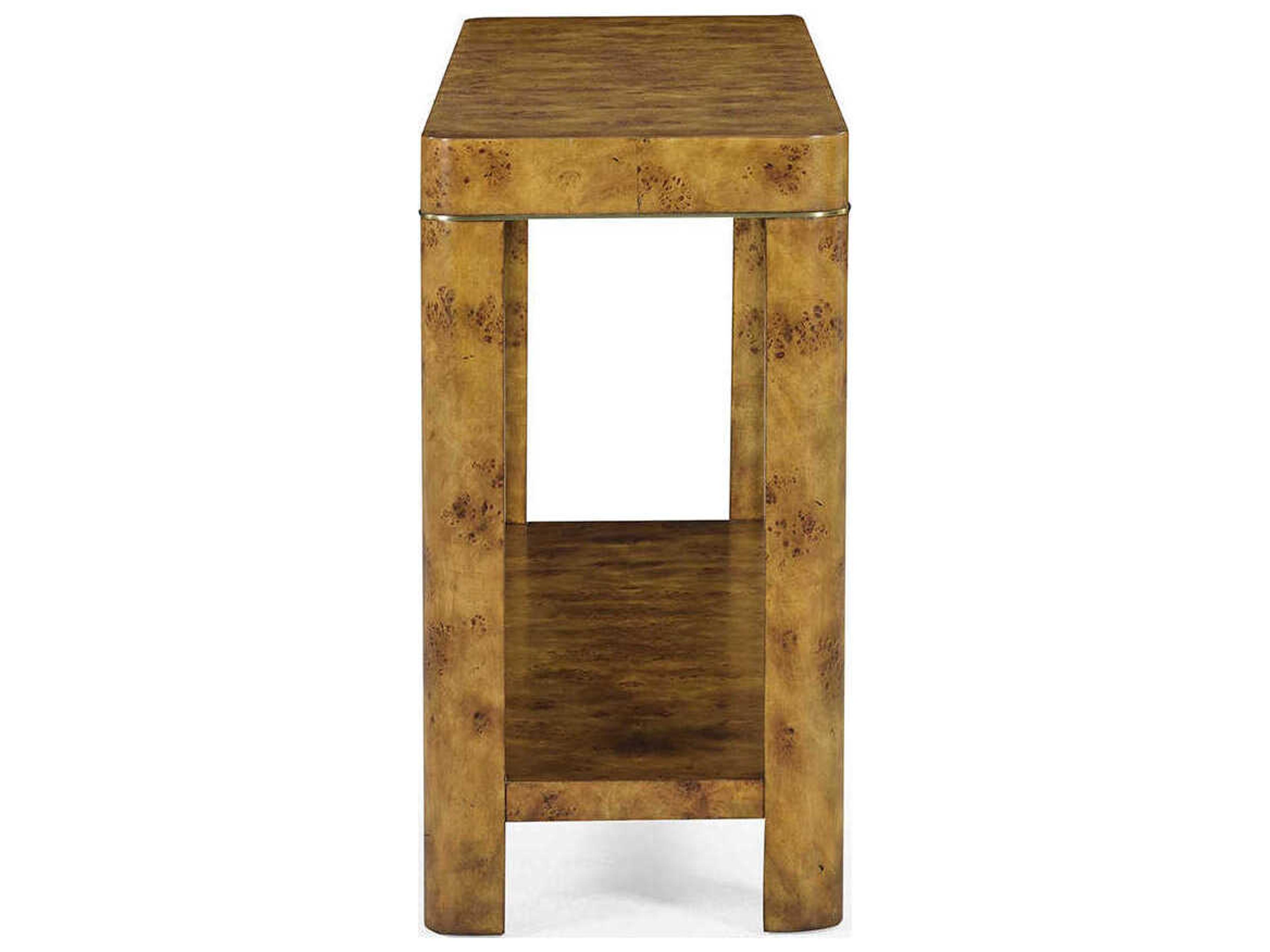 Oliver Home Cordova Rectangular Wood Rustic Burl Console Table