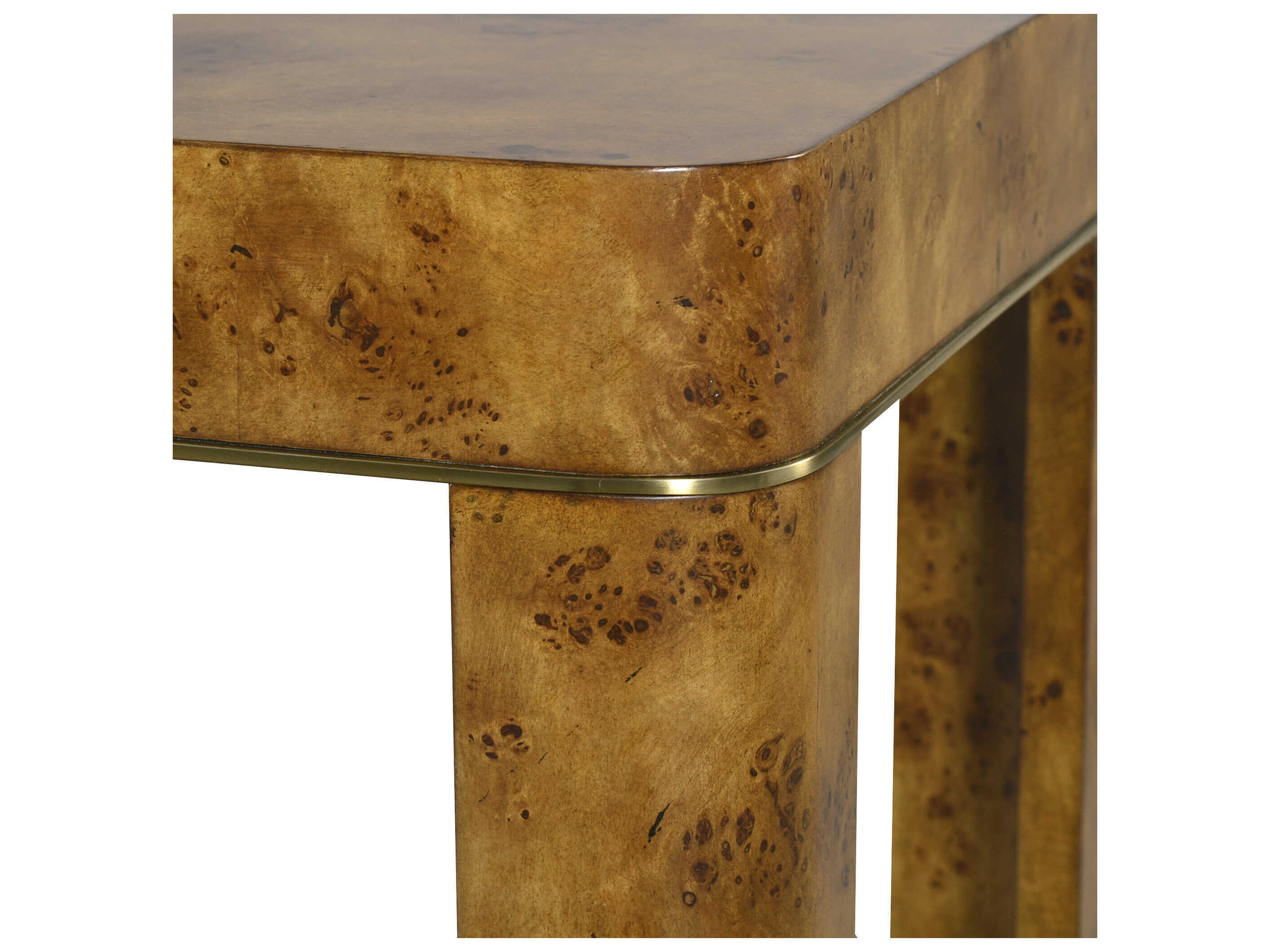 Oliver Home Cordova Rectangular Wood Rustic Burl Console Table