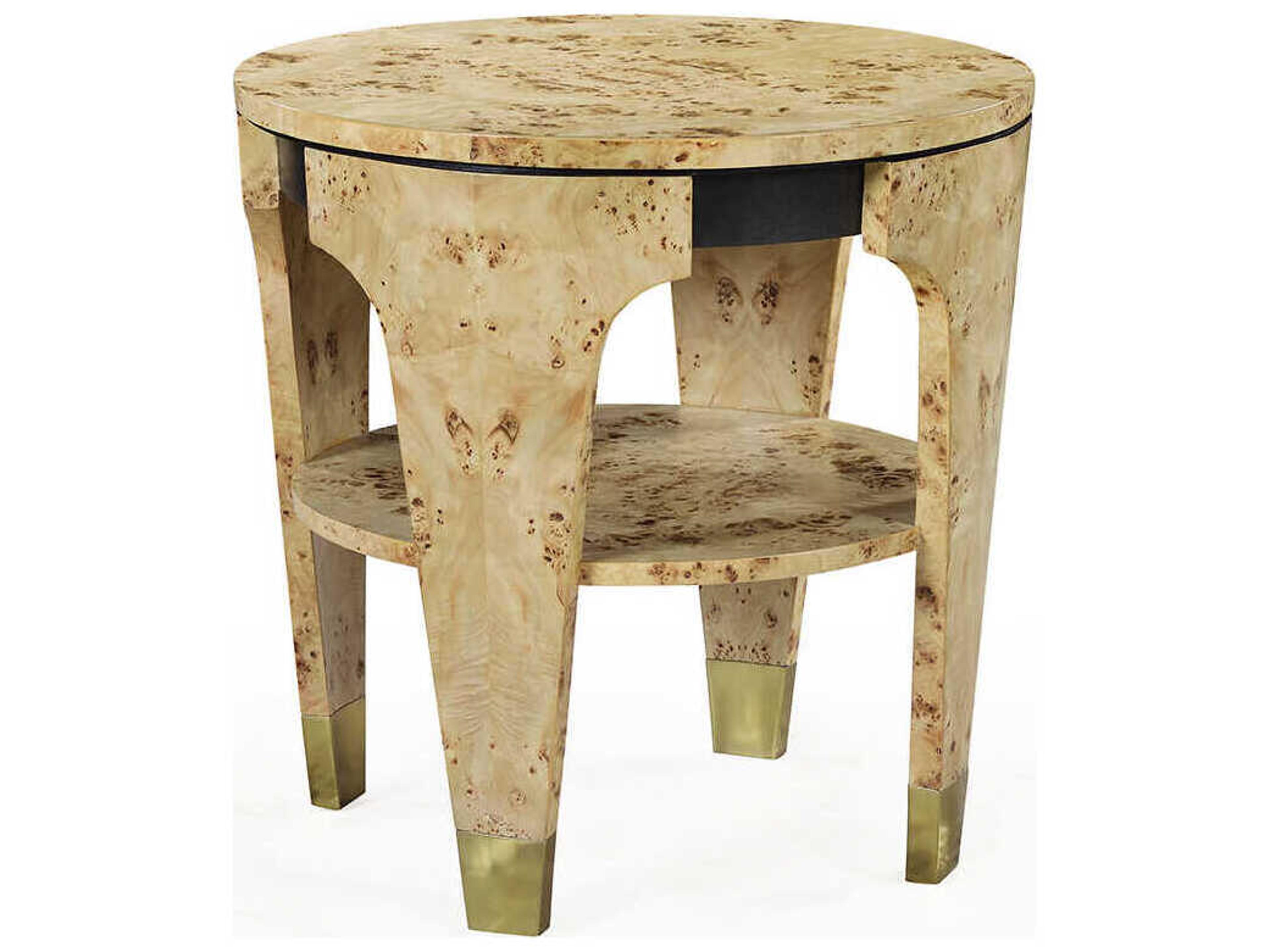 Carmel Round Wood End Table
