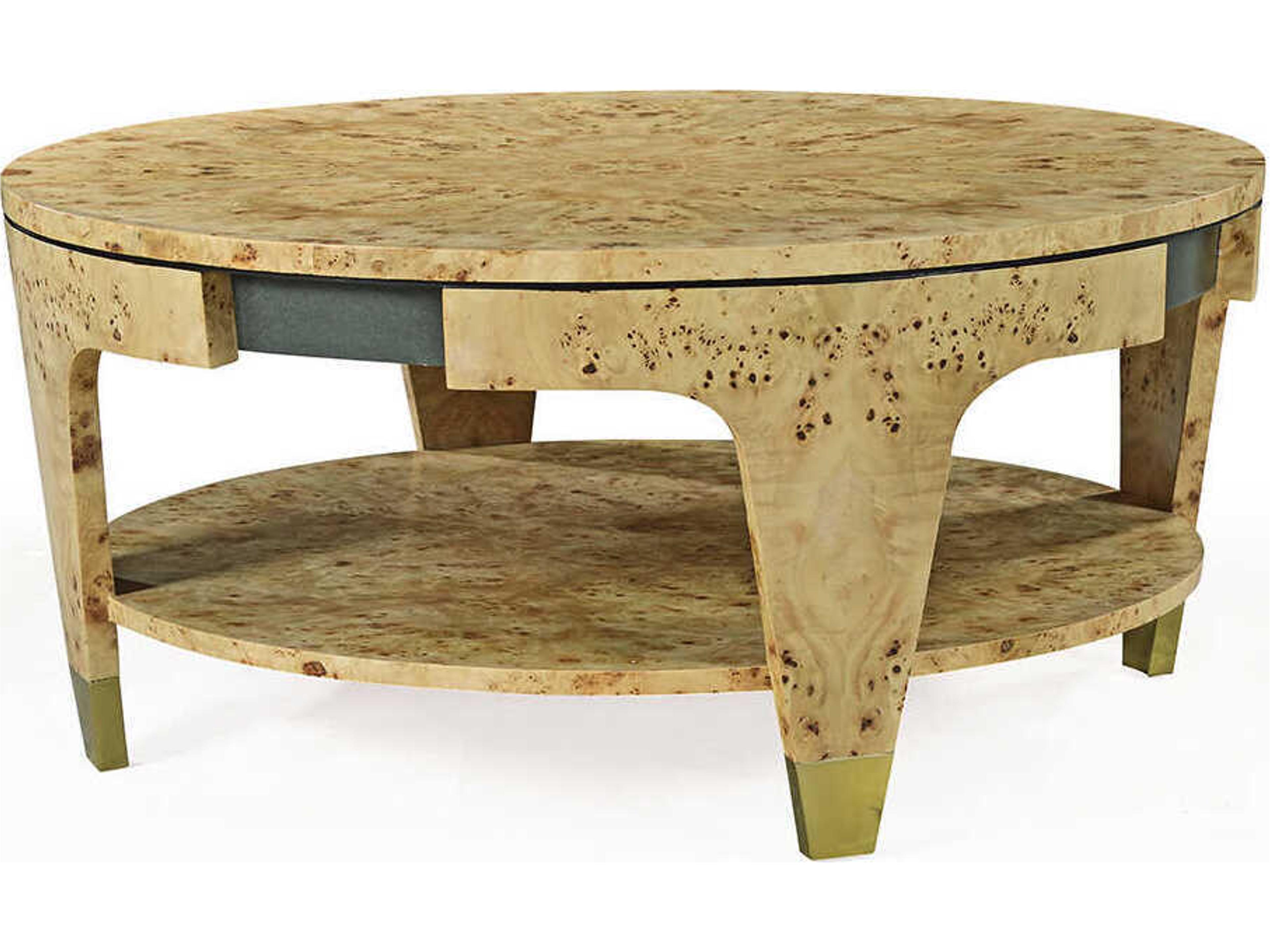 Oliver Home Carmel Round Wood Coffee Table