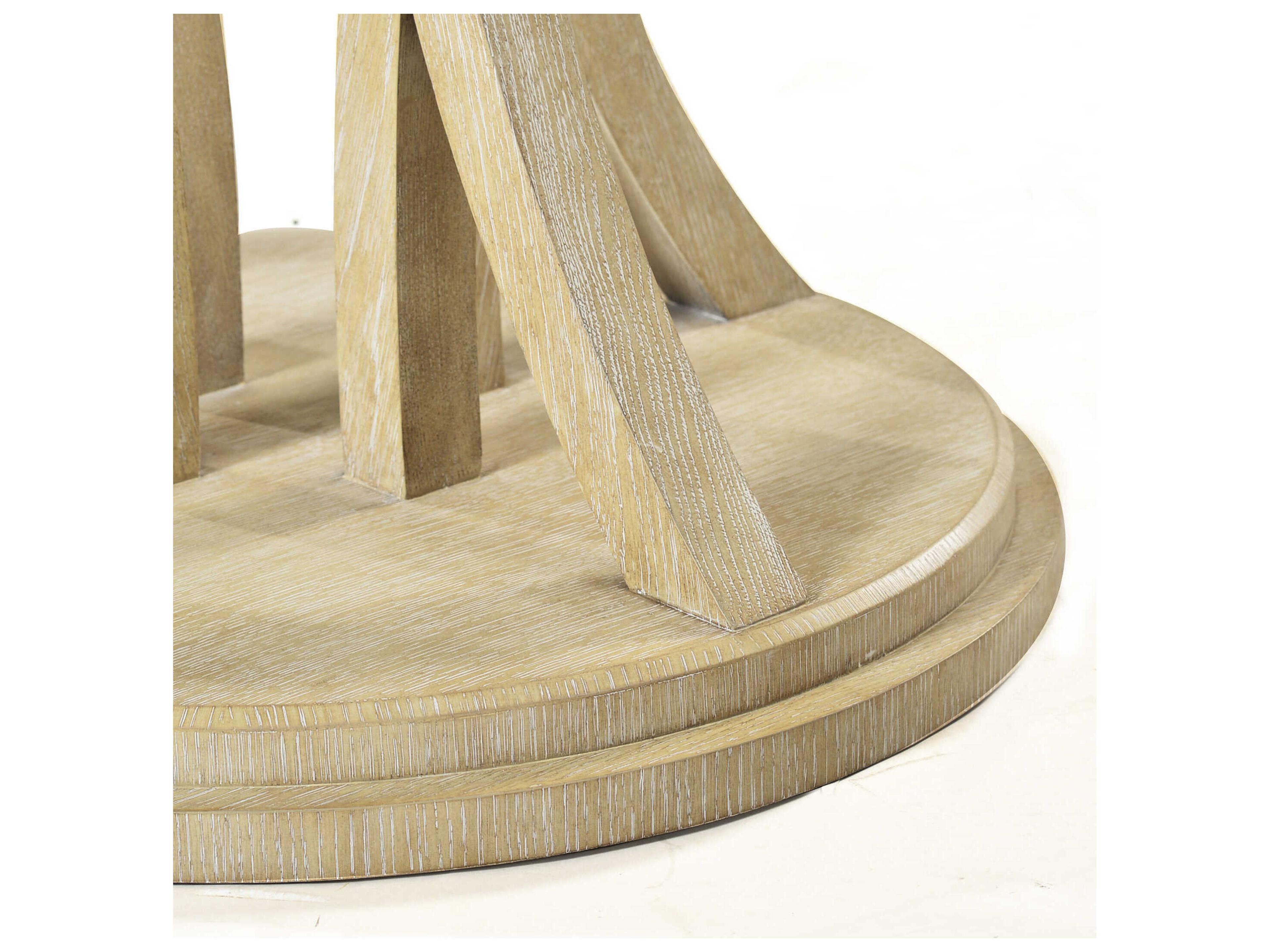 Oliver Home Kirkwood Round Wood Himalaya Dining Table