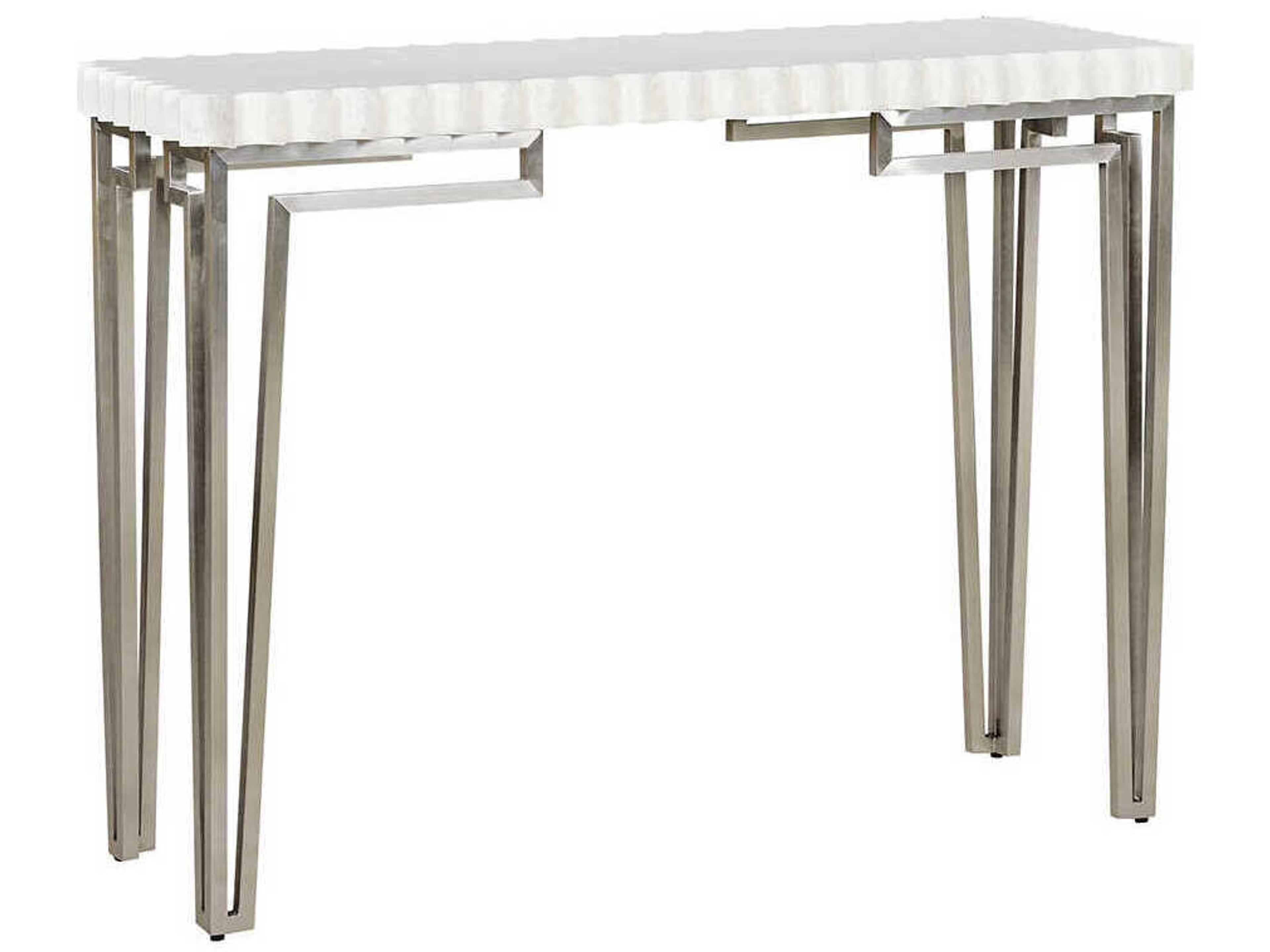 Capiz Rectangular Ghost Console Table