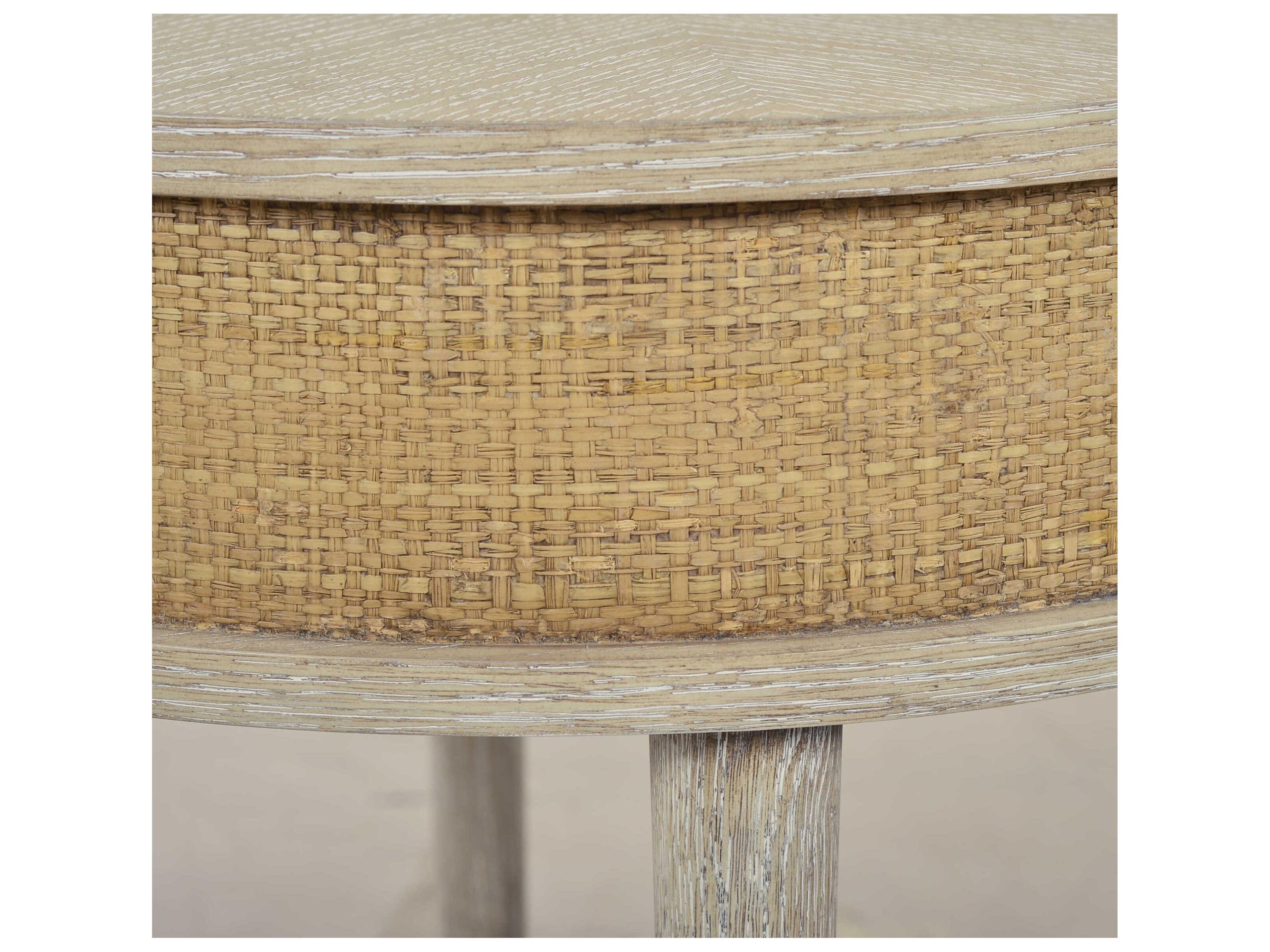 Oliver Home Kirkwood Round Wood Himalaya End Table