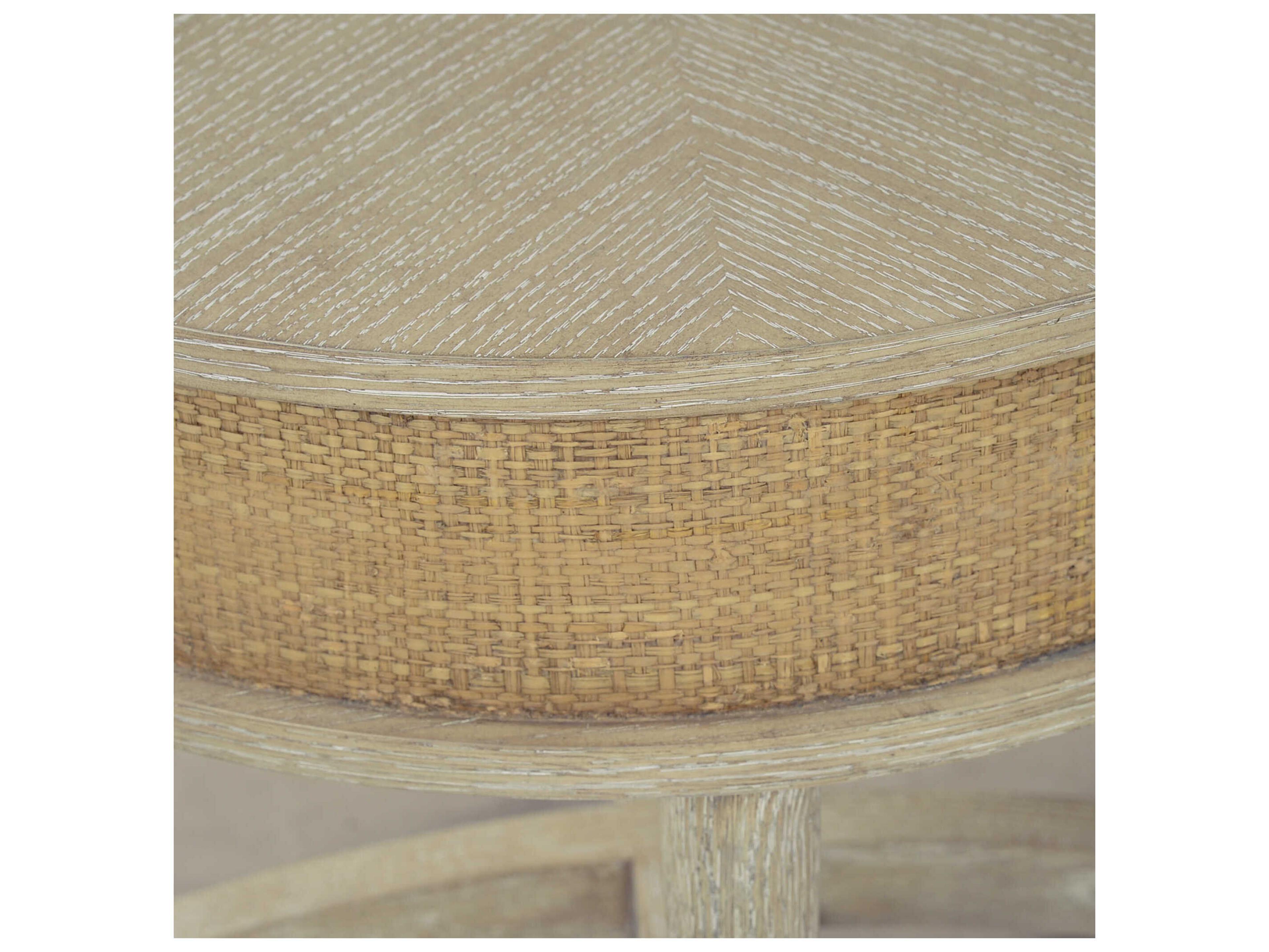 Oliver Home Kirkwood Round Wood Himalaya End Table