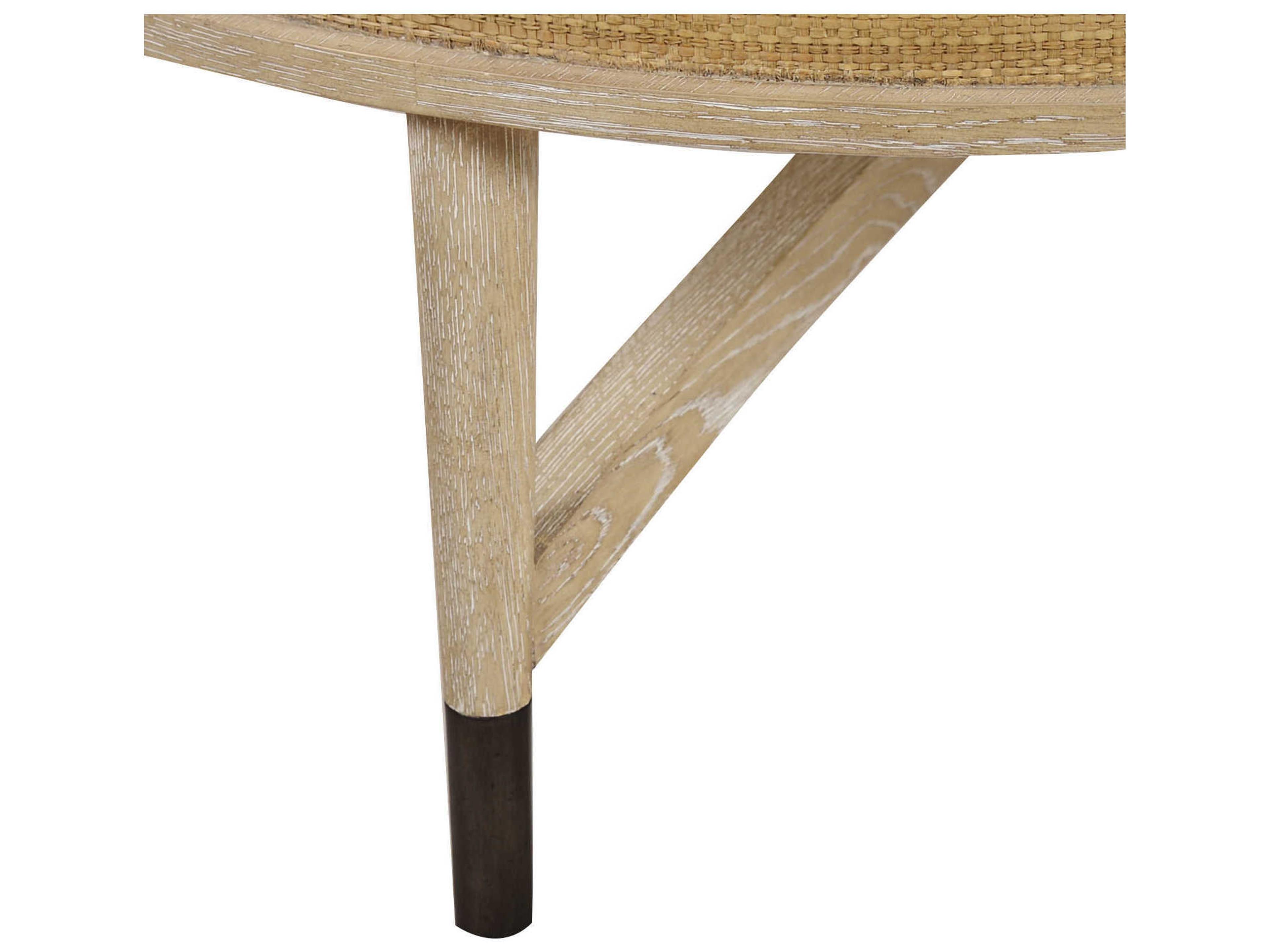 Oliver Home Kirkwood Round Wood Himalaya Coffee Table