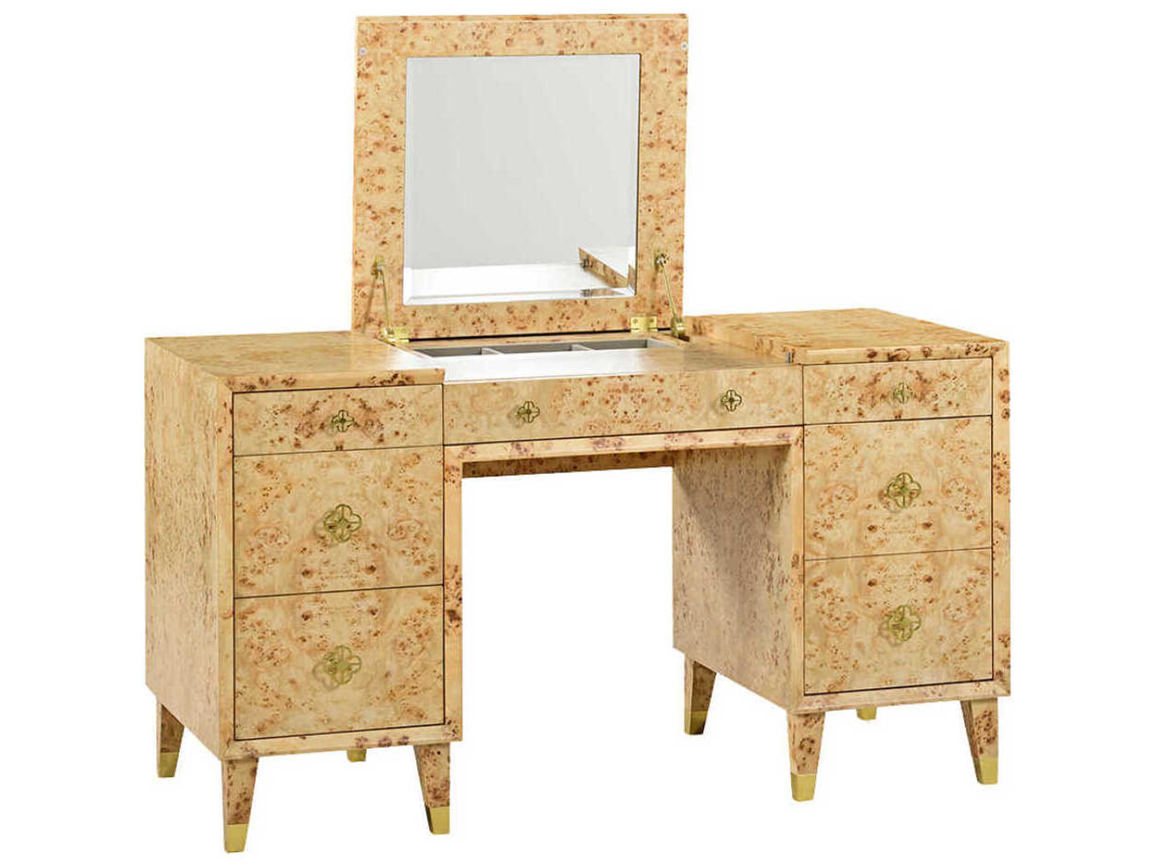 Roland Natural Burl Burlwood Vanity Table