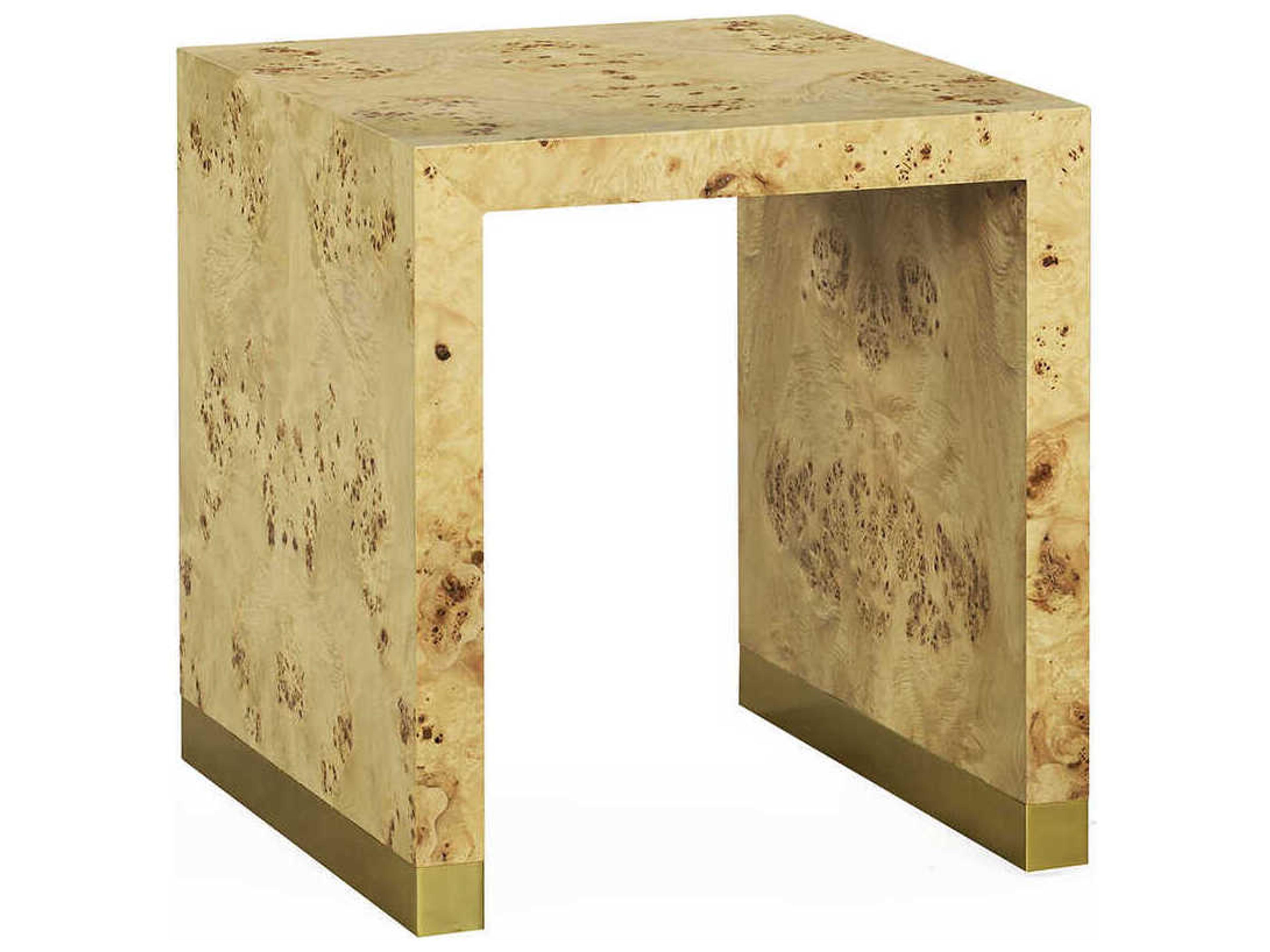 Anaheim Square Wood Natural Burl End Table