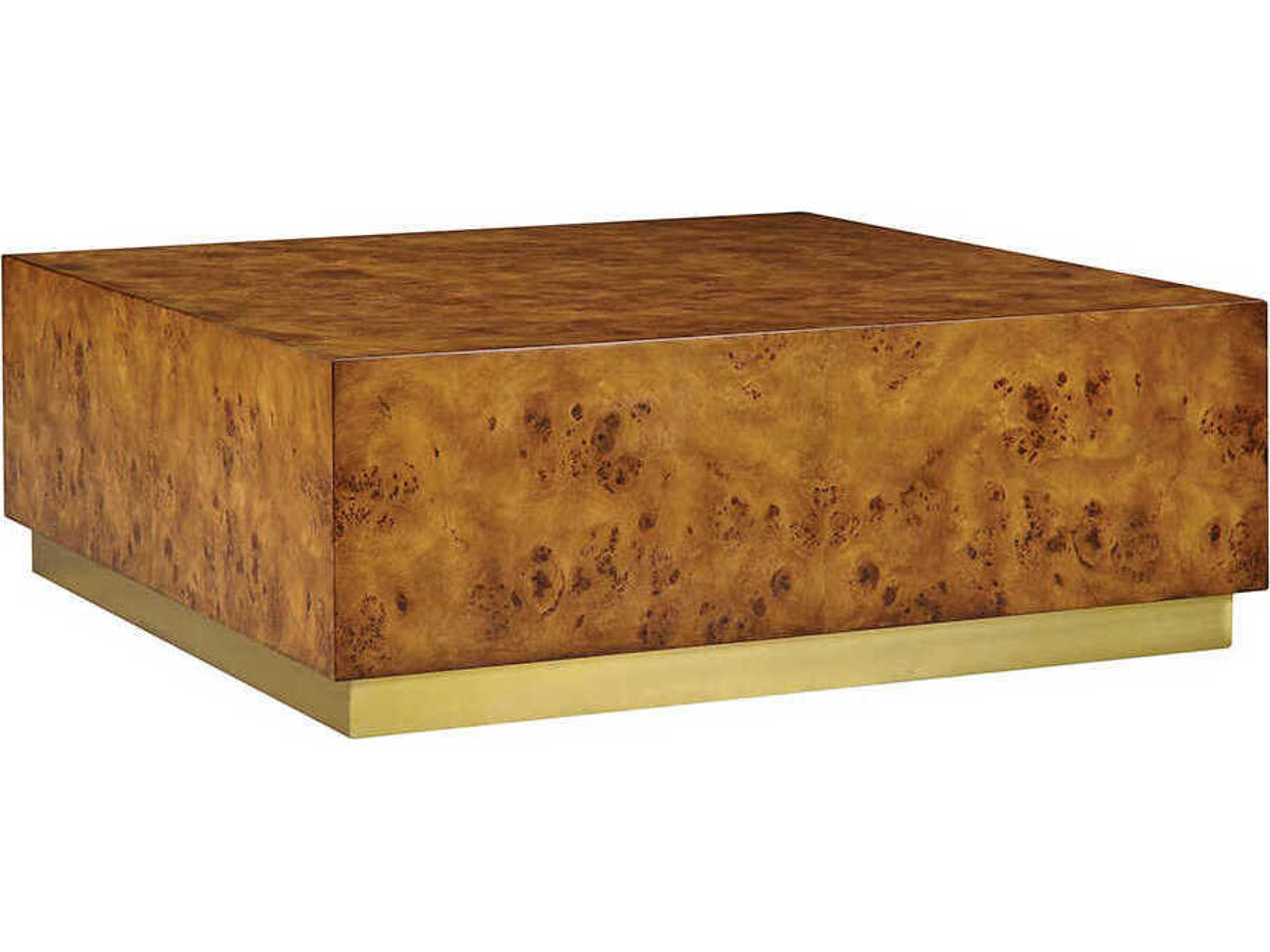 Oliver Home Anaheim Square Wood Rustic Burl Coffee Table