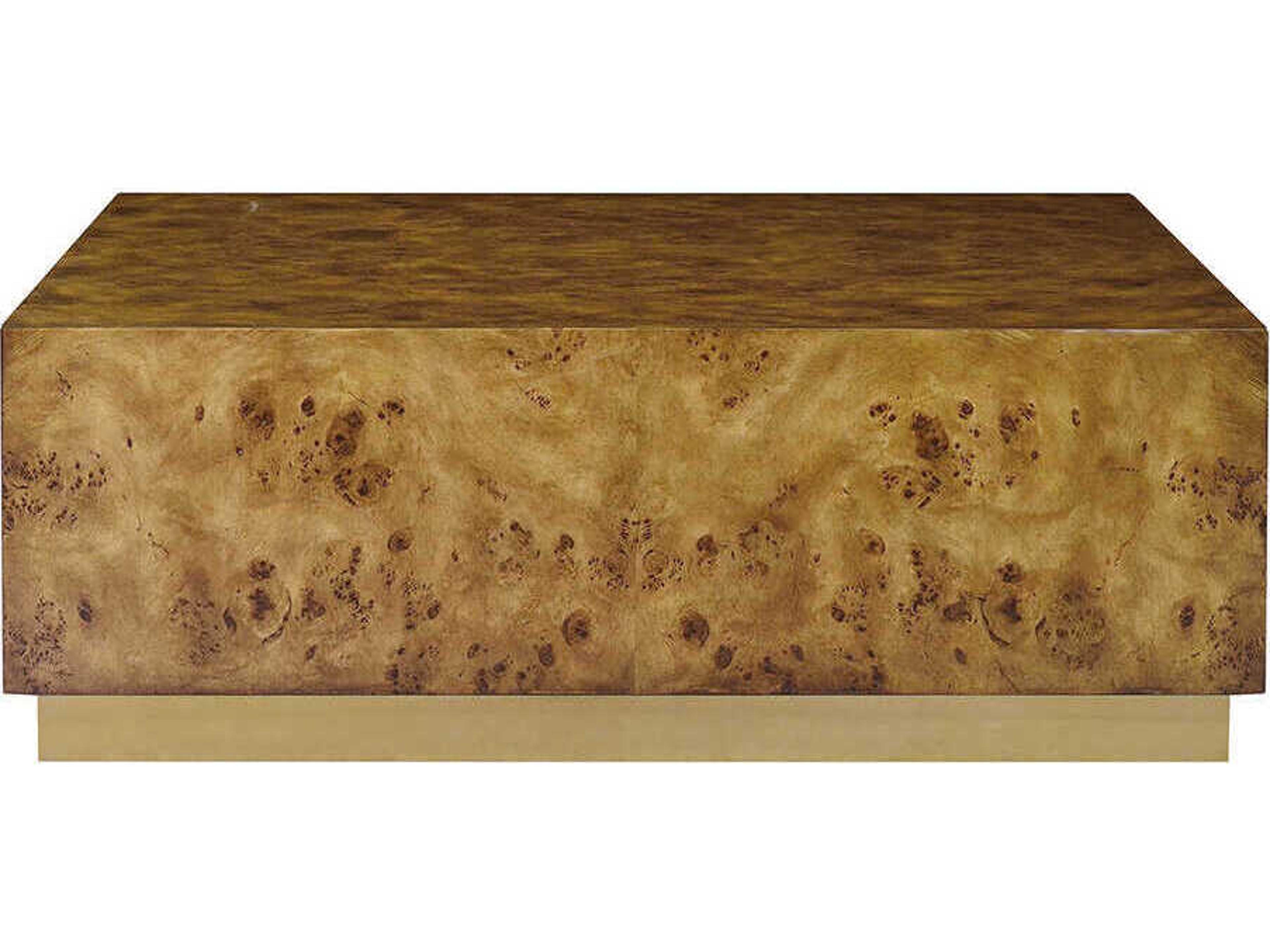 Oliver Home Anaheim Square Wood Rustic Burl Coffee Table