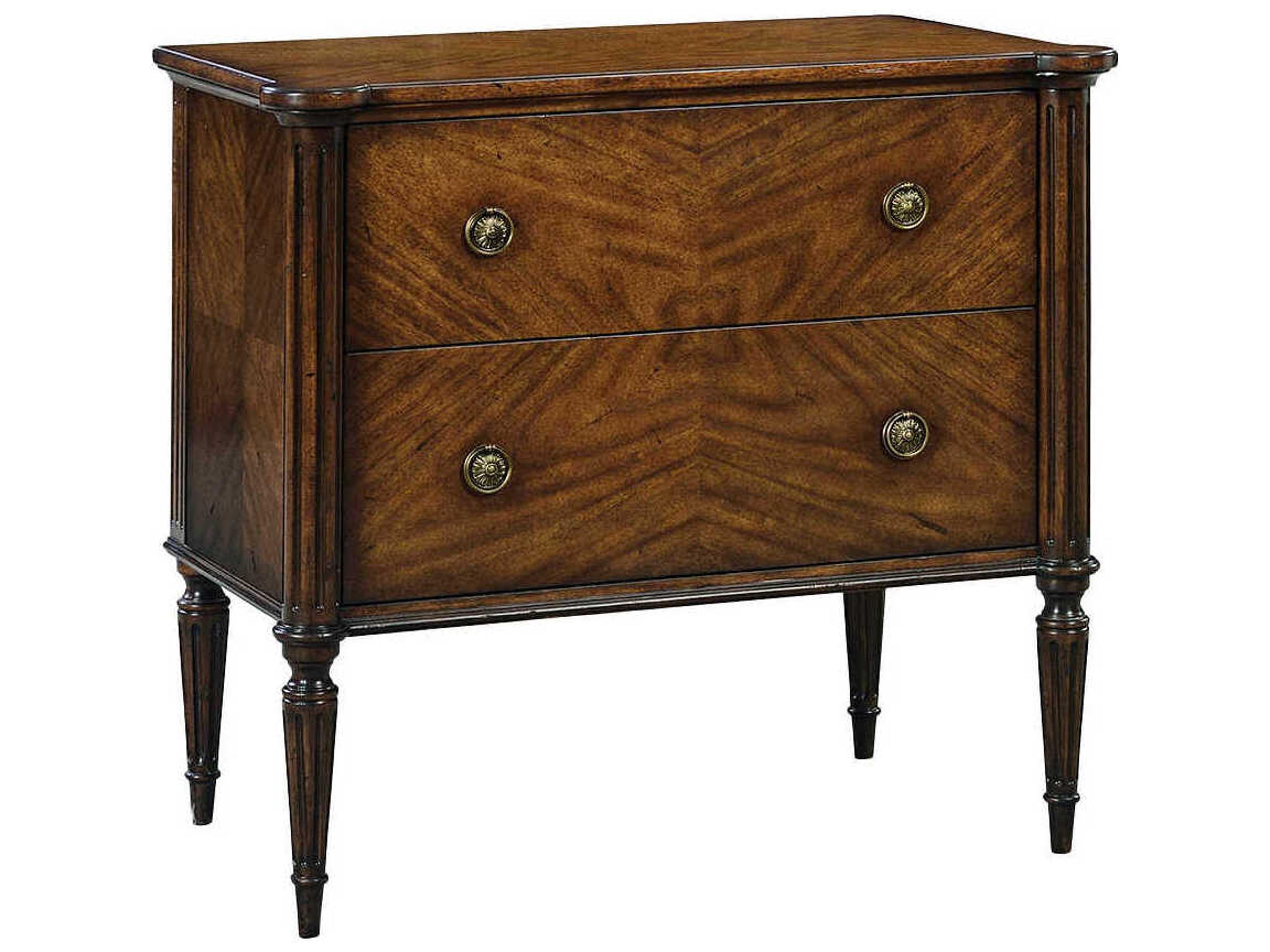 Fairfield 2-Drawers Brown Nightstand