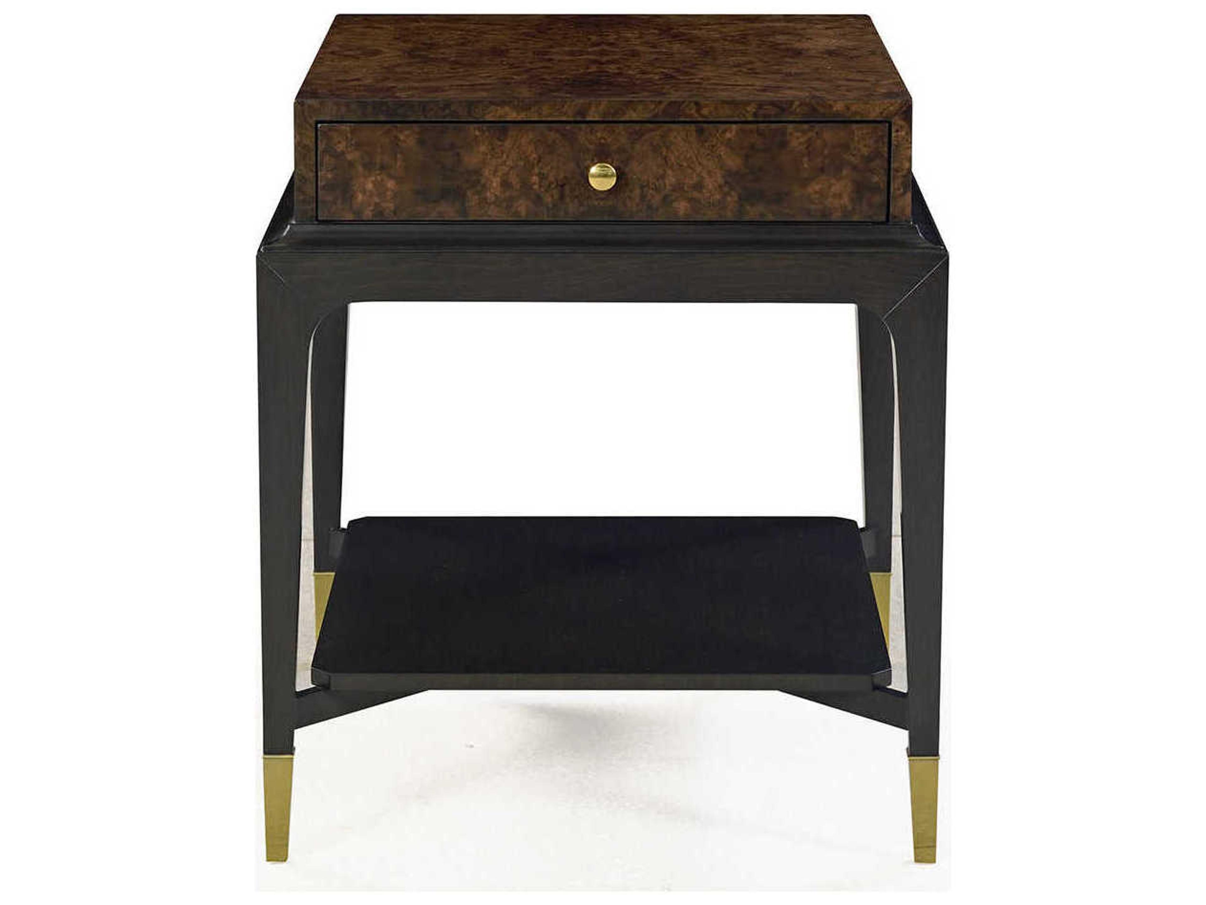 Oliver Home Lafayette Rectangular Wood Walnut Burl End Table