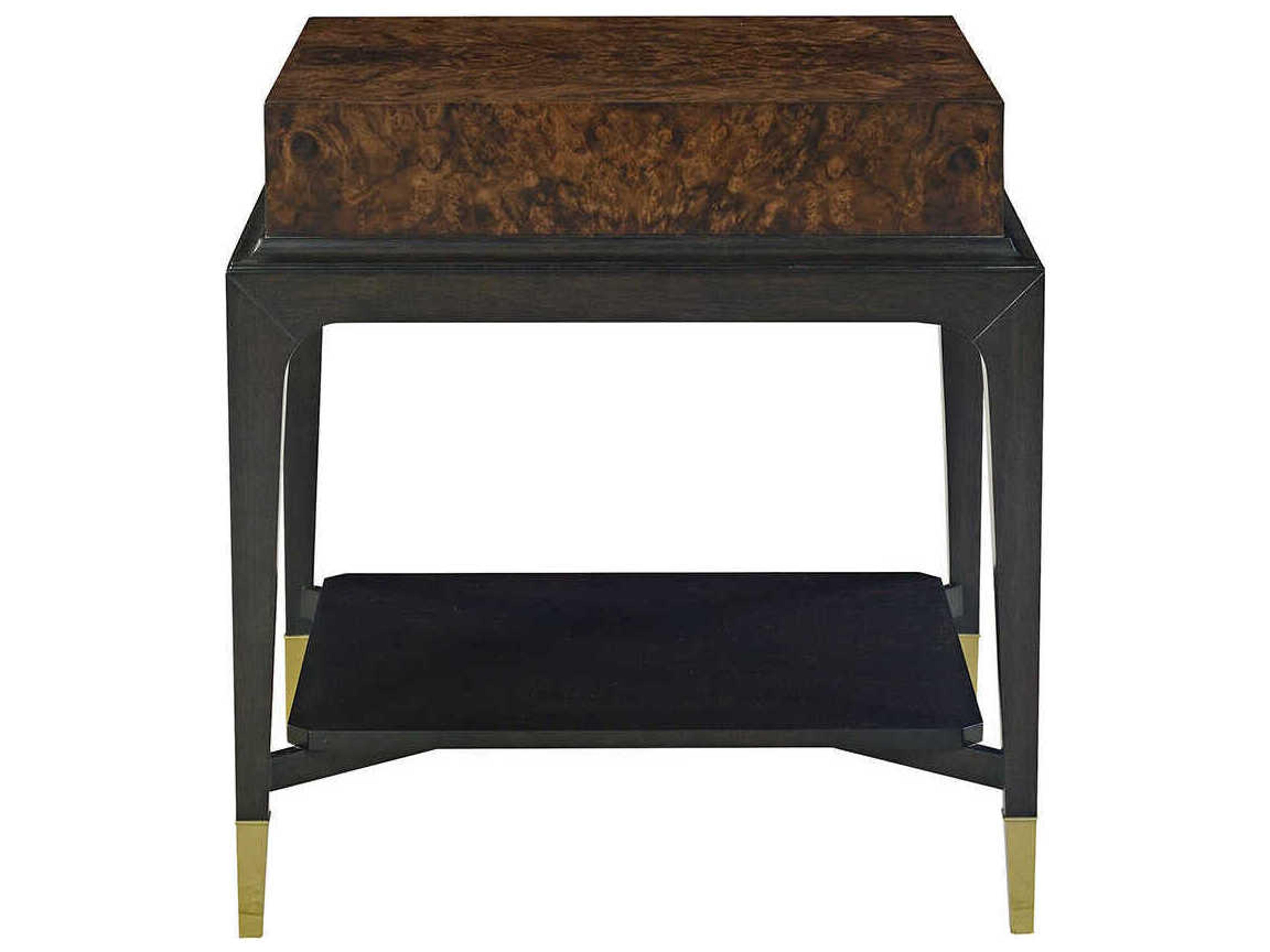 Oliver Home Lafayette Rectangular Wood Walnut Burl End Table