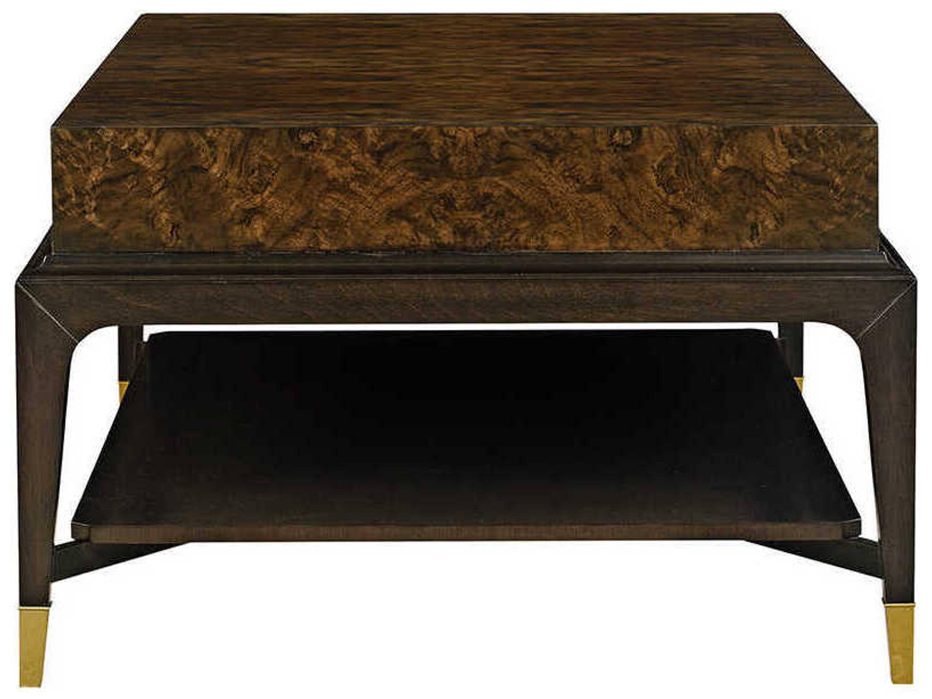 Oliver Home Lafayette Rectangular Wood Walnut Burl Coffee Table