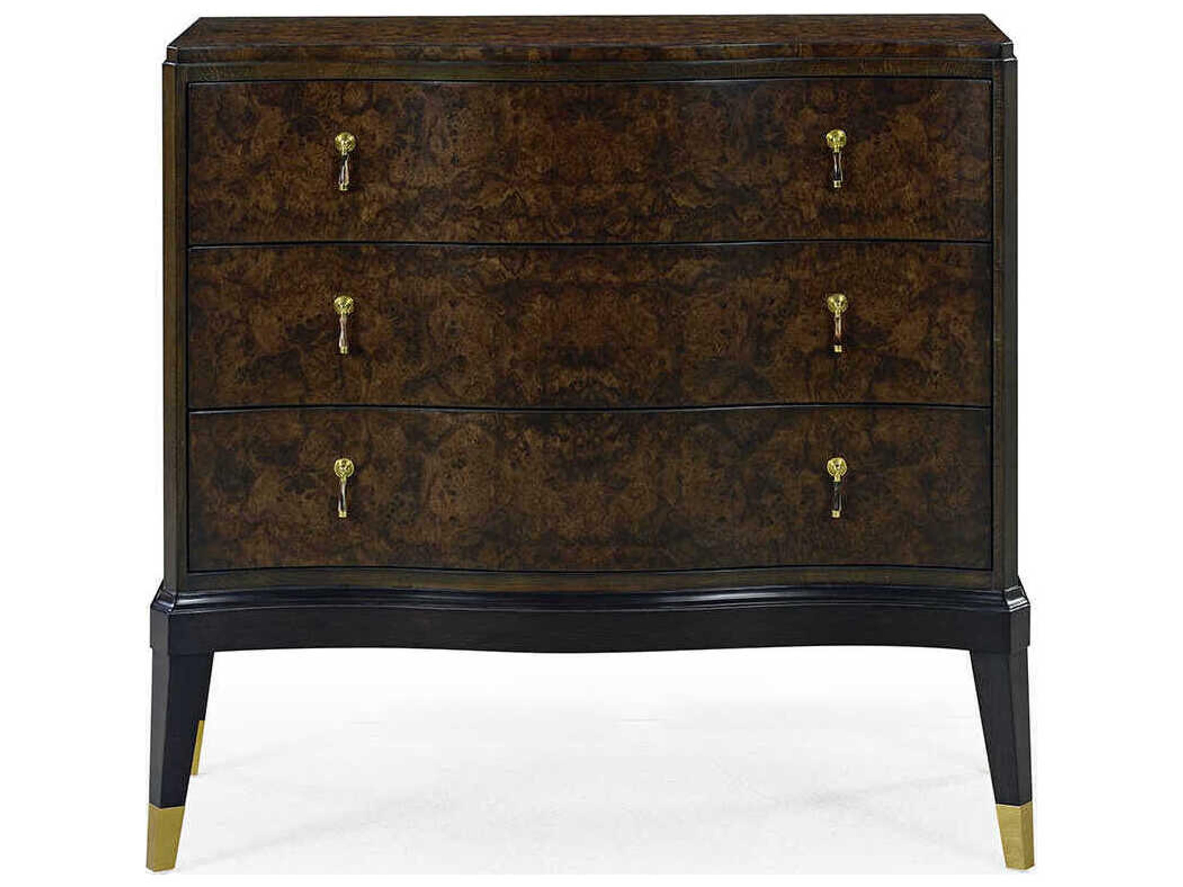 Oliver Home Lafayette Walnut Burl Brown Burlwood Accent Chest
