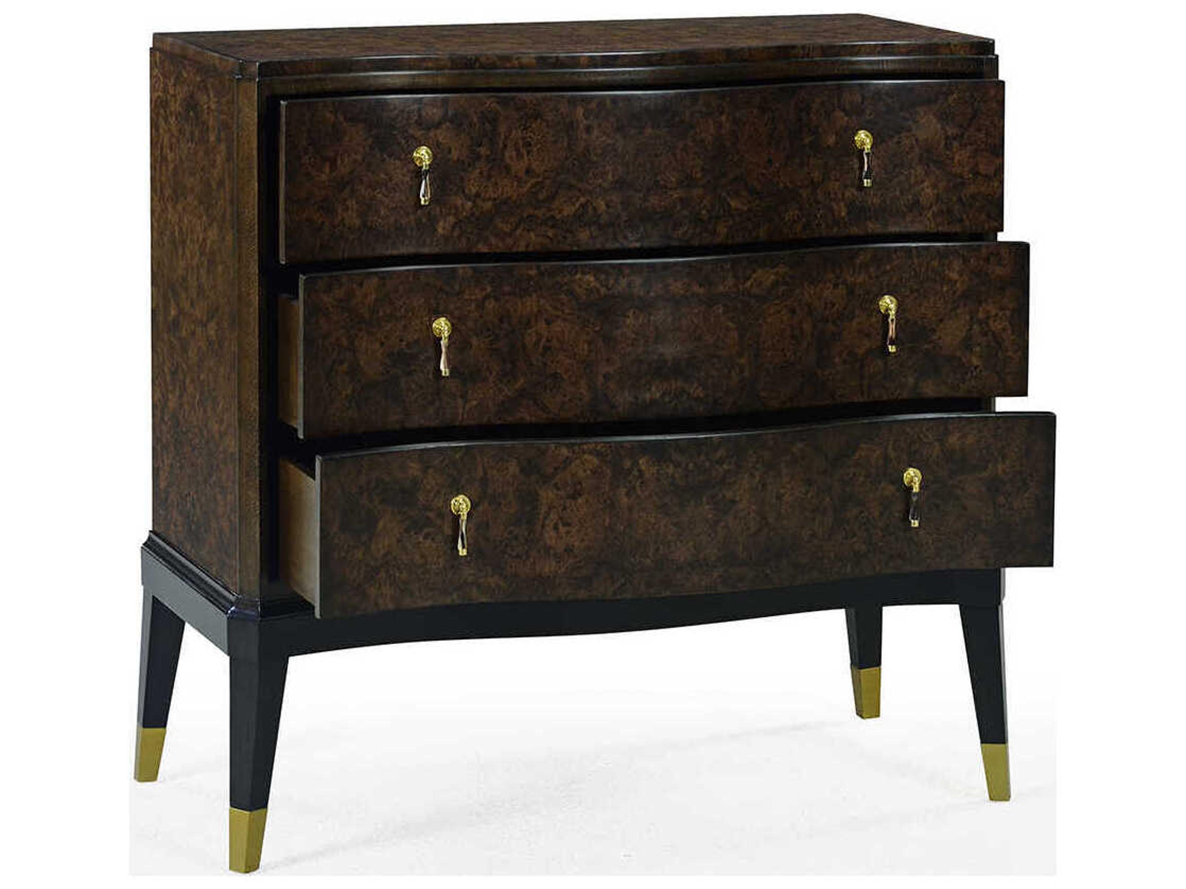 Oliver Home Lafayette Walnut Burl Brown Burlwood Accent Chest