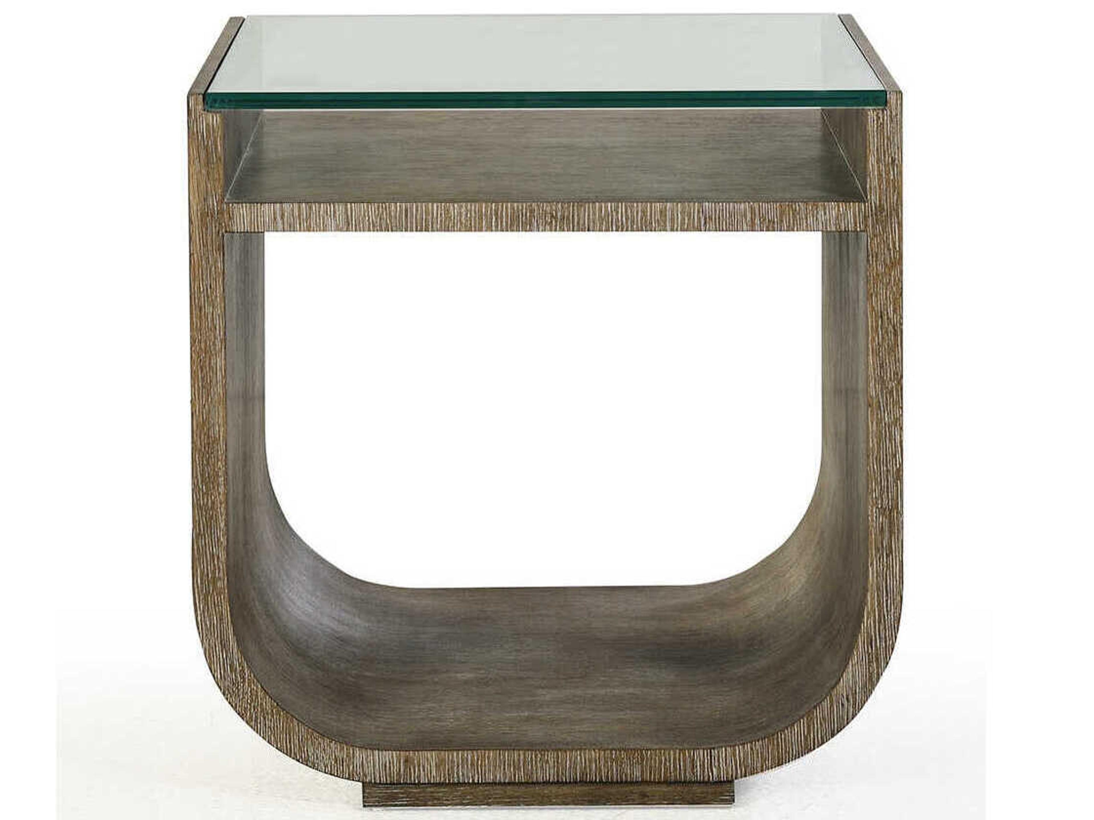 Oliver Home Soho Square Glass Hampton End Table