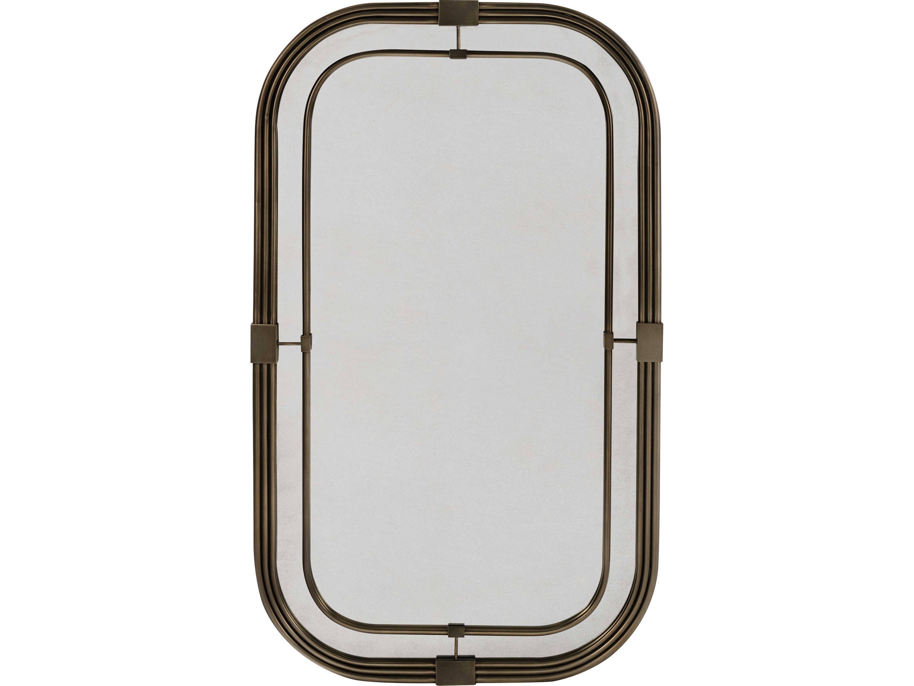 Orlando Antique Brass Wall Mirror Vertical