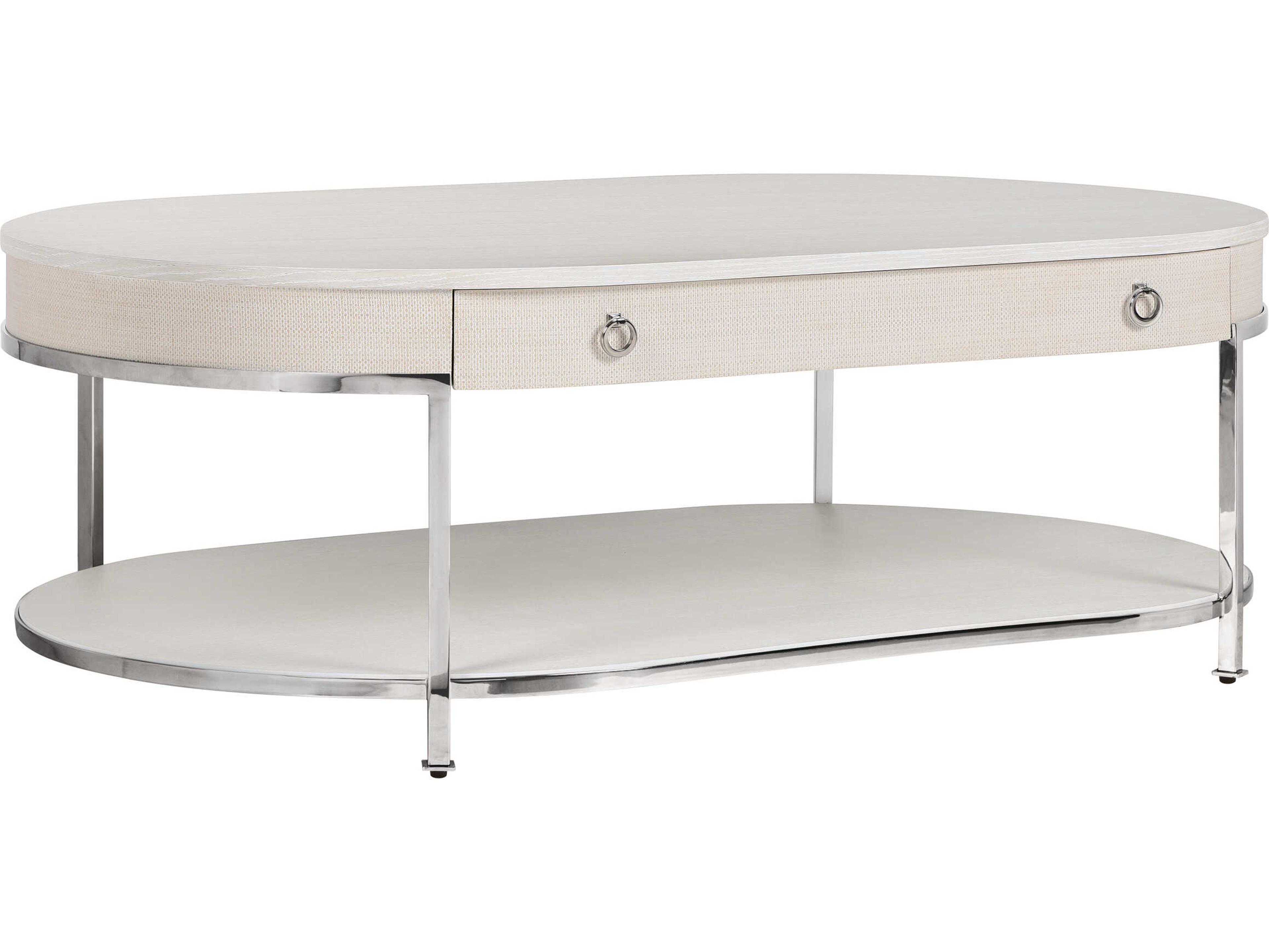 Bay Habor Oval Wood Shell Coffee Table