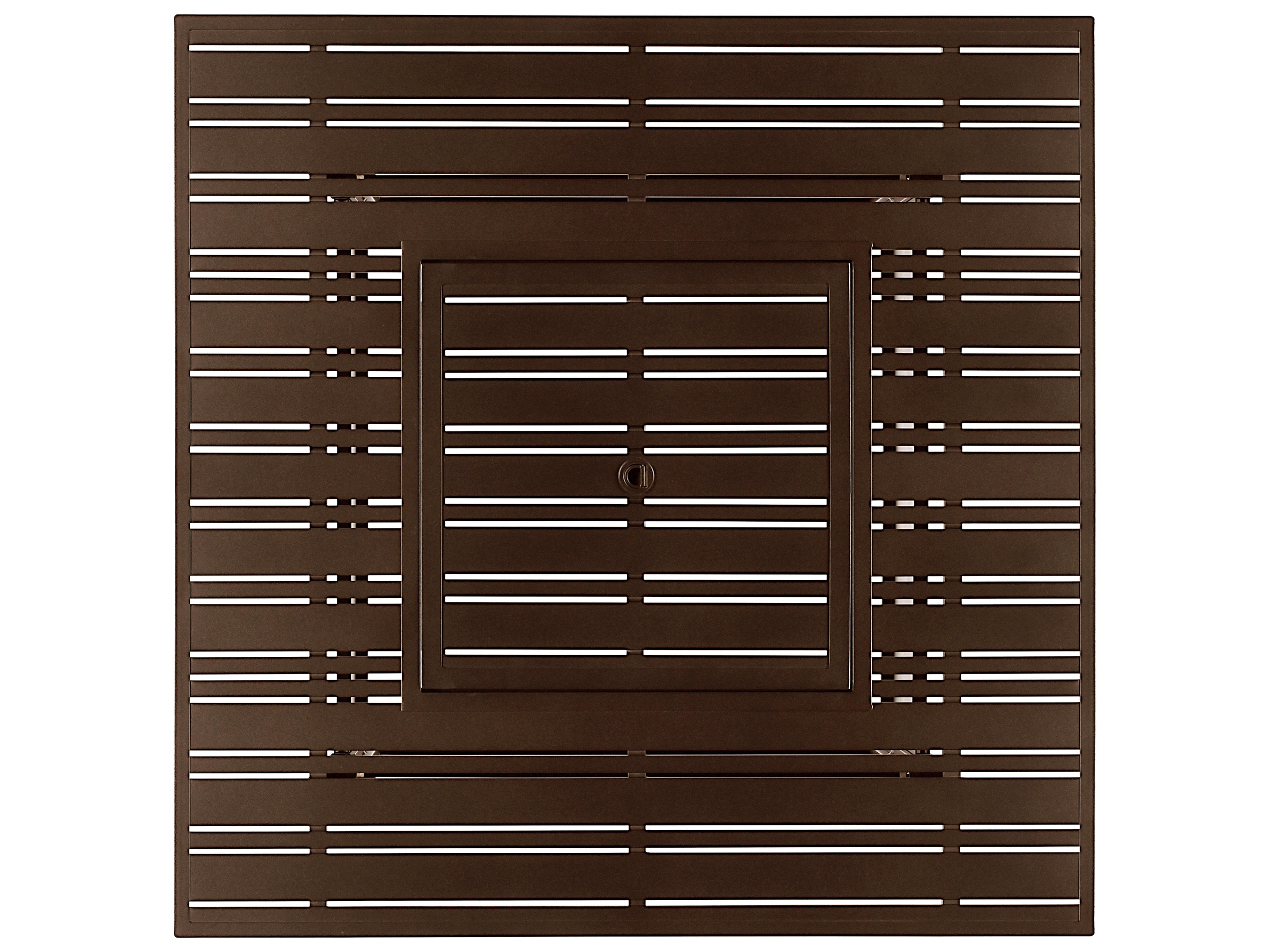 Oakland Living Square Aluminum Propane Outdoor Patio Fire Pit Table with Glass Beads