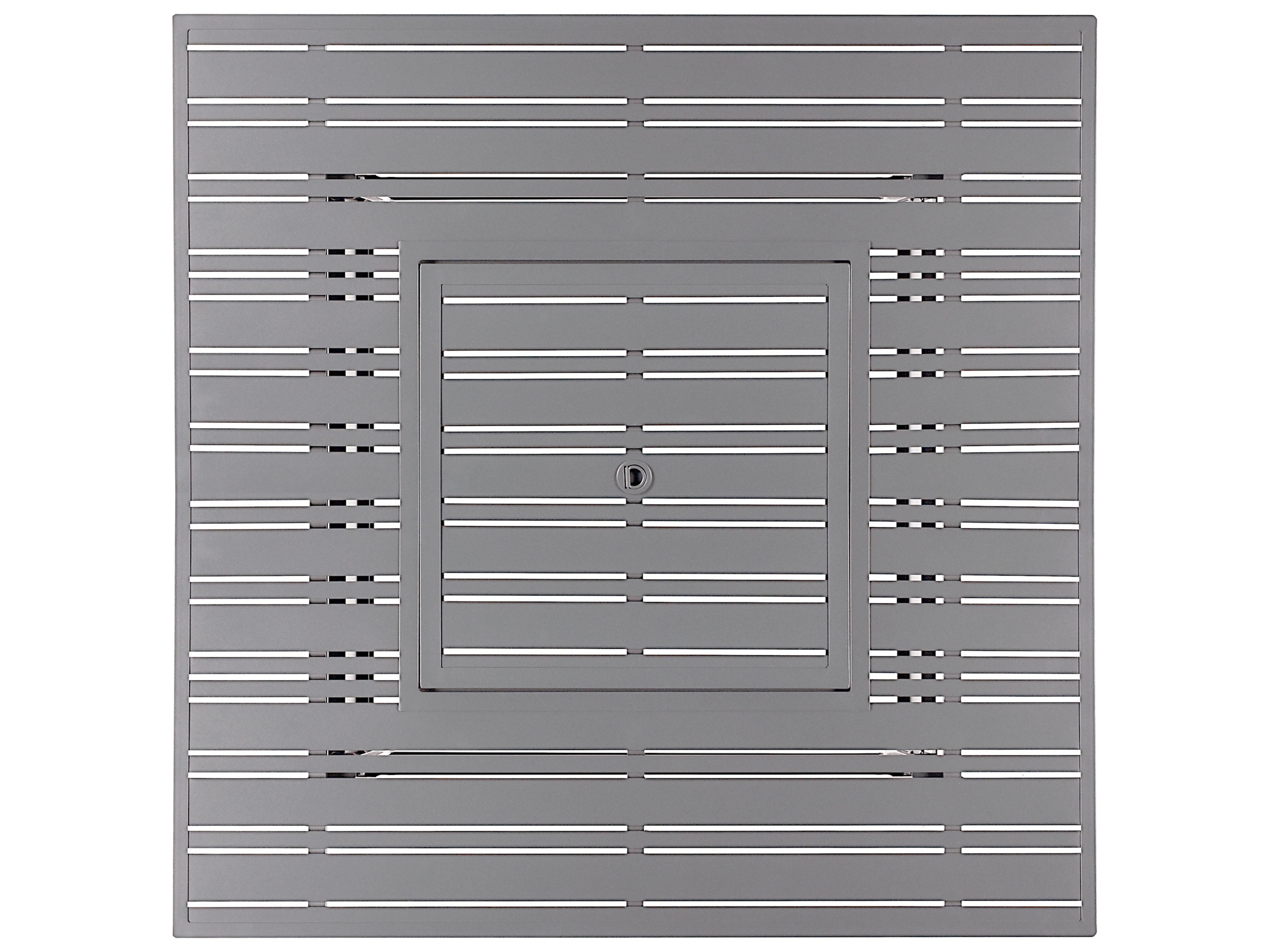 Oakland Living Square Aluminum Propane Patio Fire Pit Table with Glass Beads