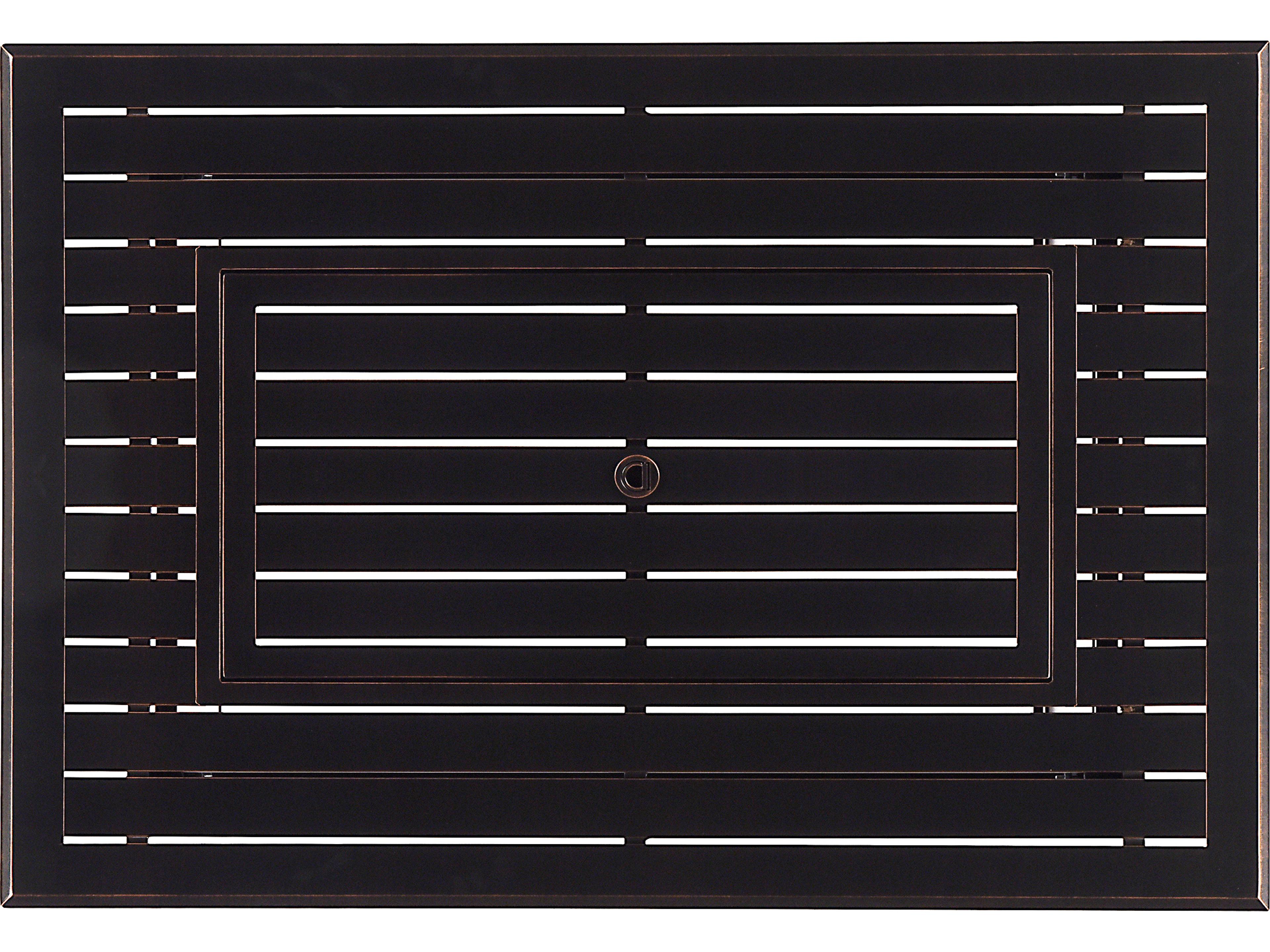 Oakland Living Rectangular Aluminum Propane Outdoor Patio Fire Pit Table