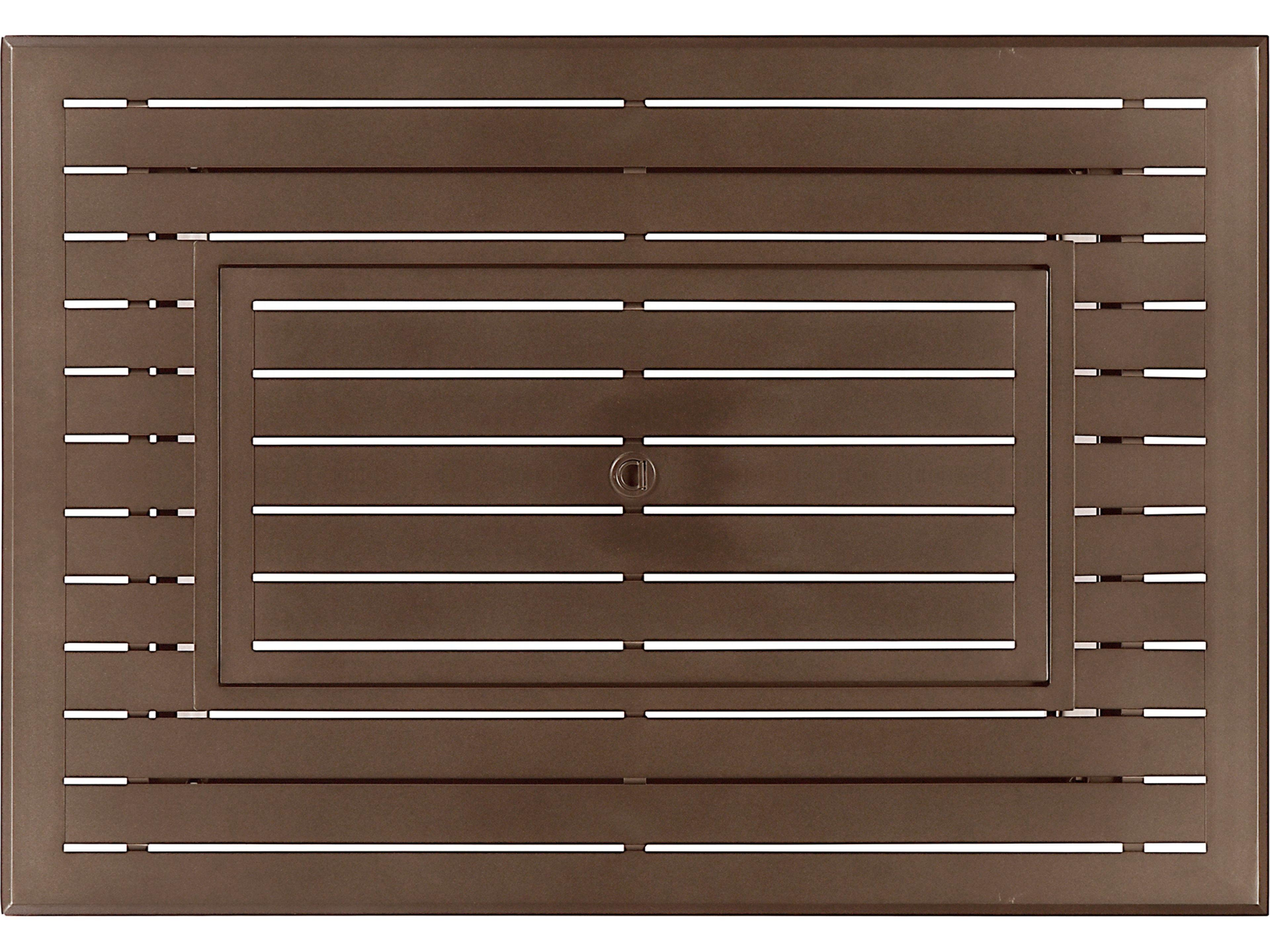 Oakland Living Rectangular Aluminum Propane Patio Fire Pit Table