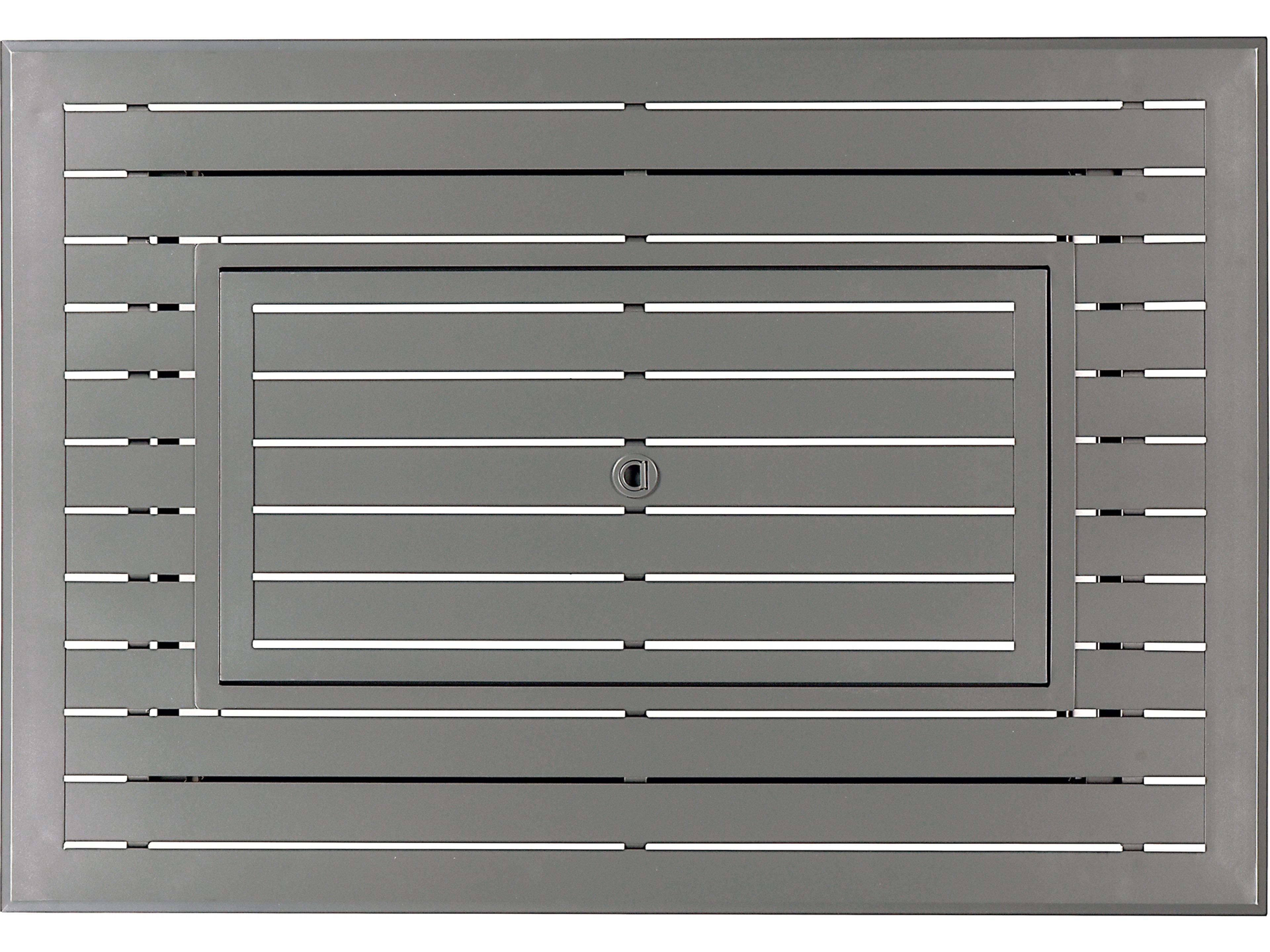 Oakland Living Rectangular Aluminum Propane Outdoor Fire Pit Table