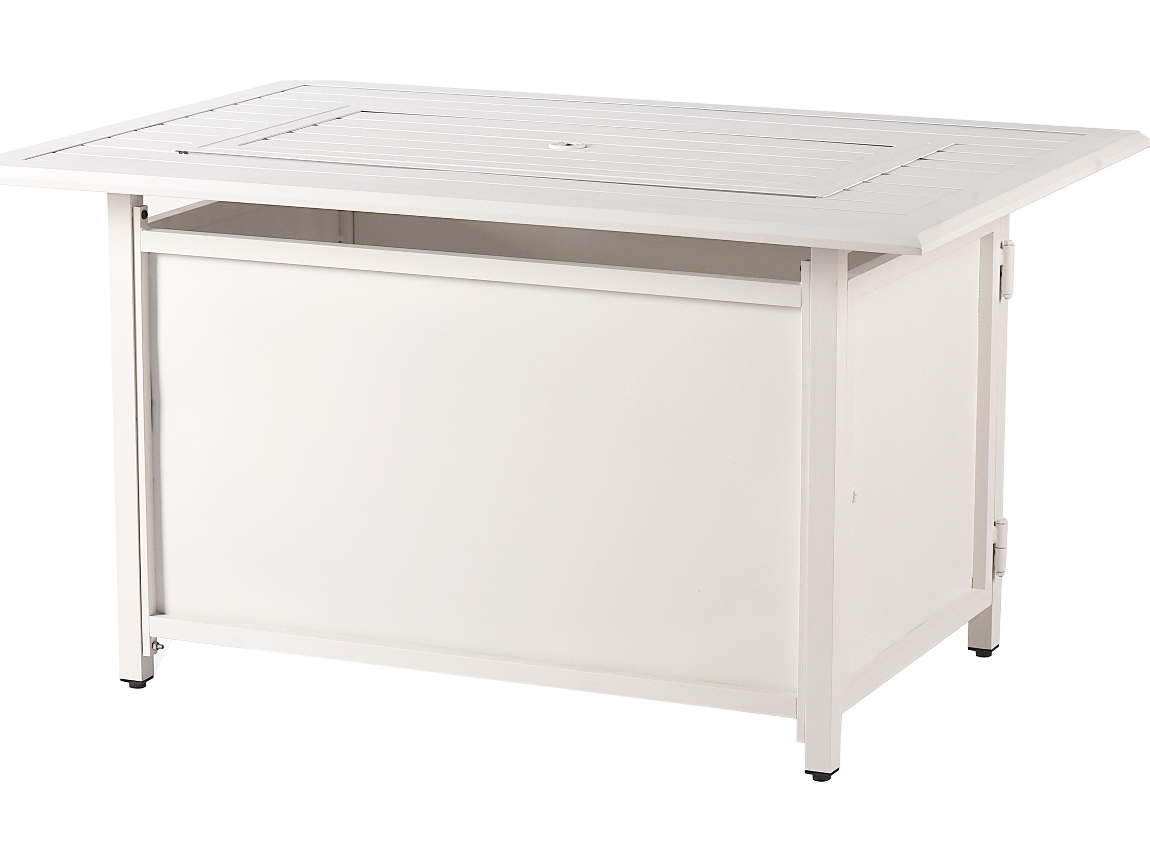 Oakland Living Rectangular Aluminum Propane Outdoor Patio Fire Pit Table