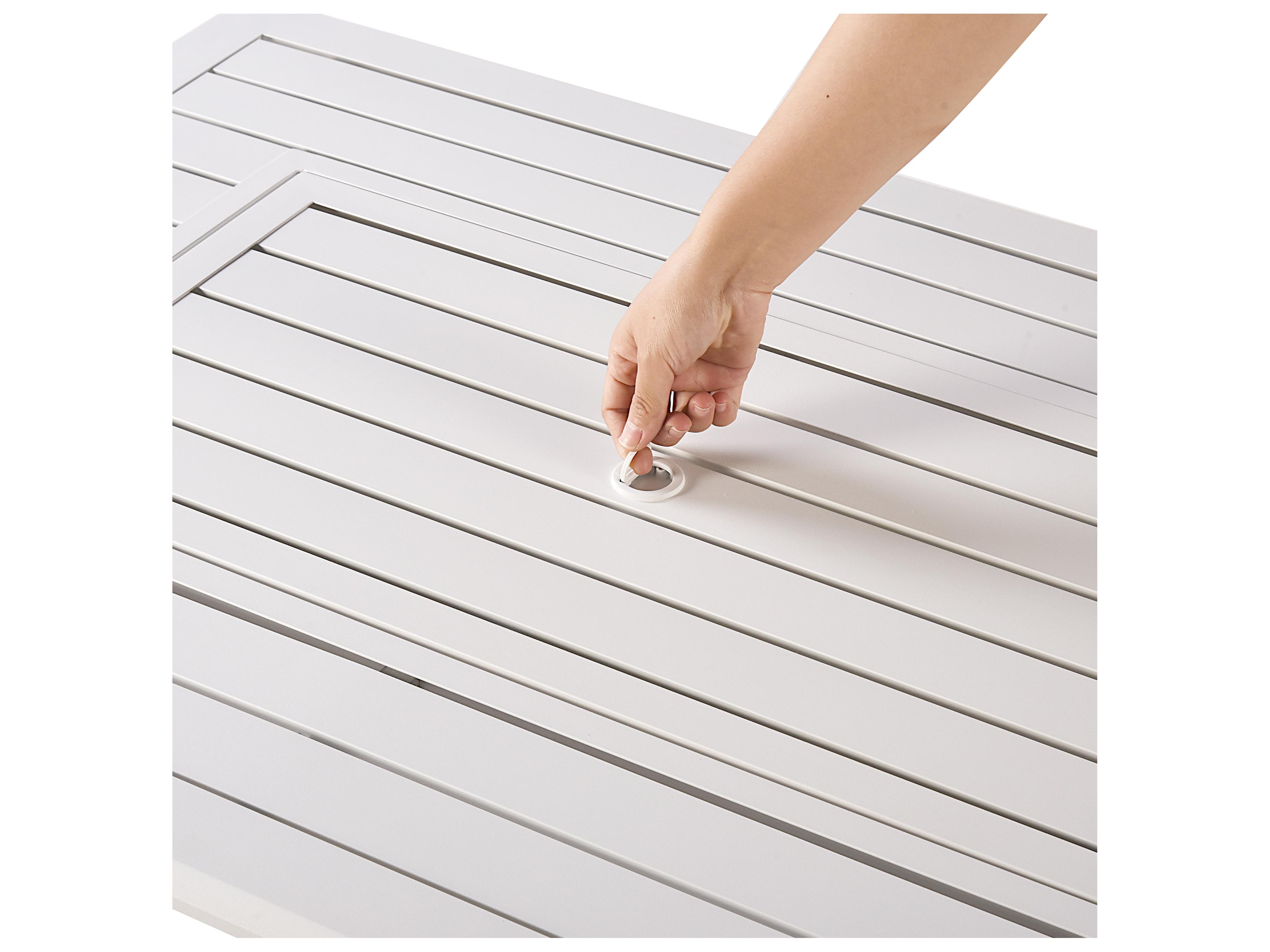 Oakland Living Rectangular Aluminum Propane Outdoor Patio Fire Pit Table