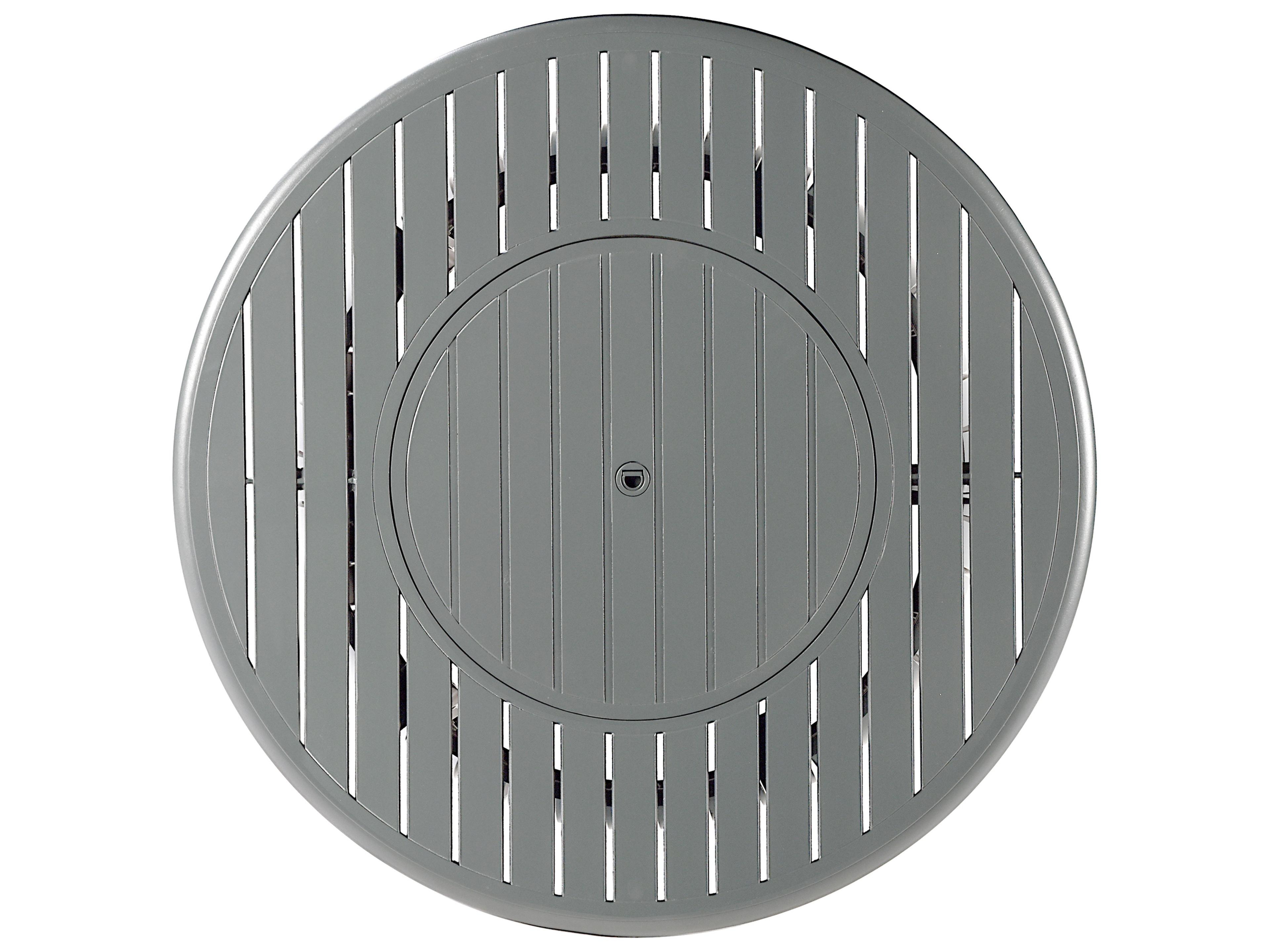 Oakland Living Round Aluminum Propane Outdoor Patio Fire Pit Table with Glass Beads