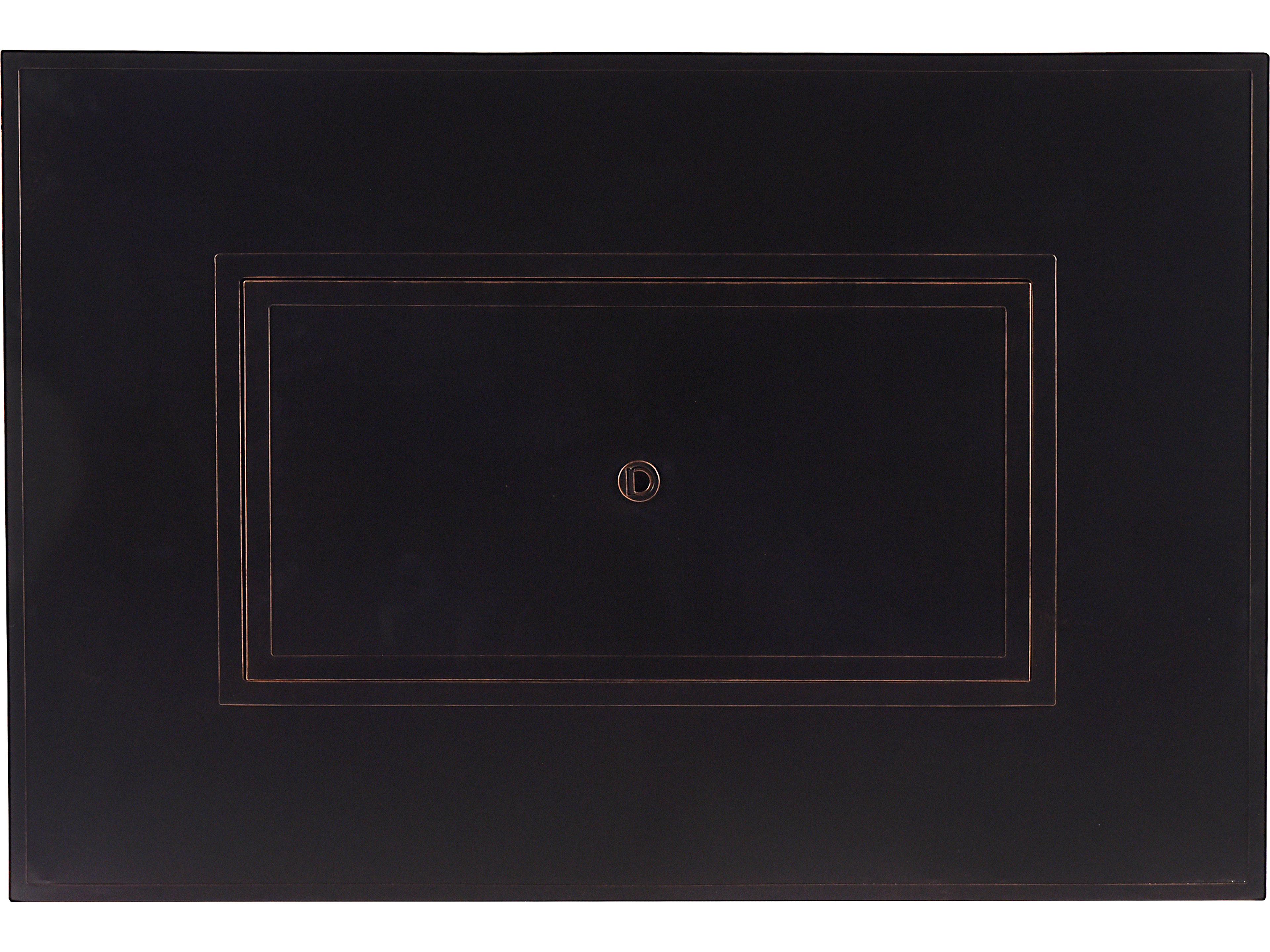 Oakland Living Rectangular Aluminum Propane Outdoor Fire Pit Table