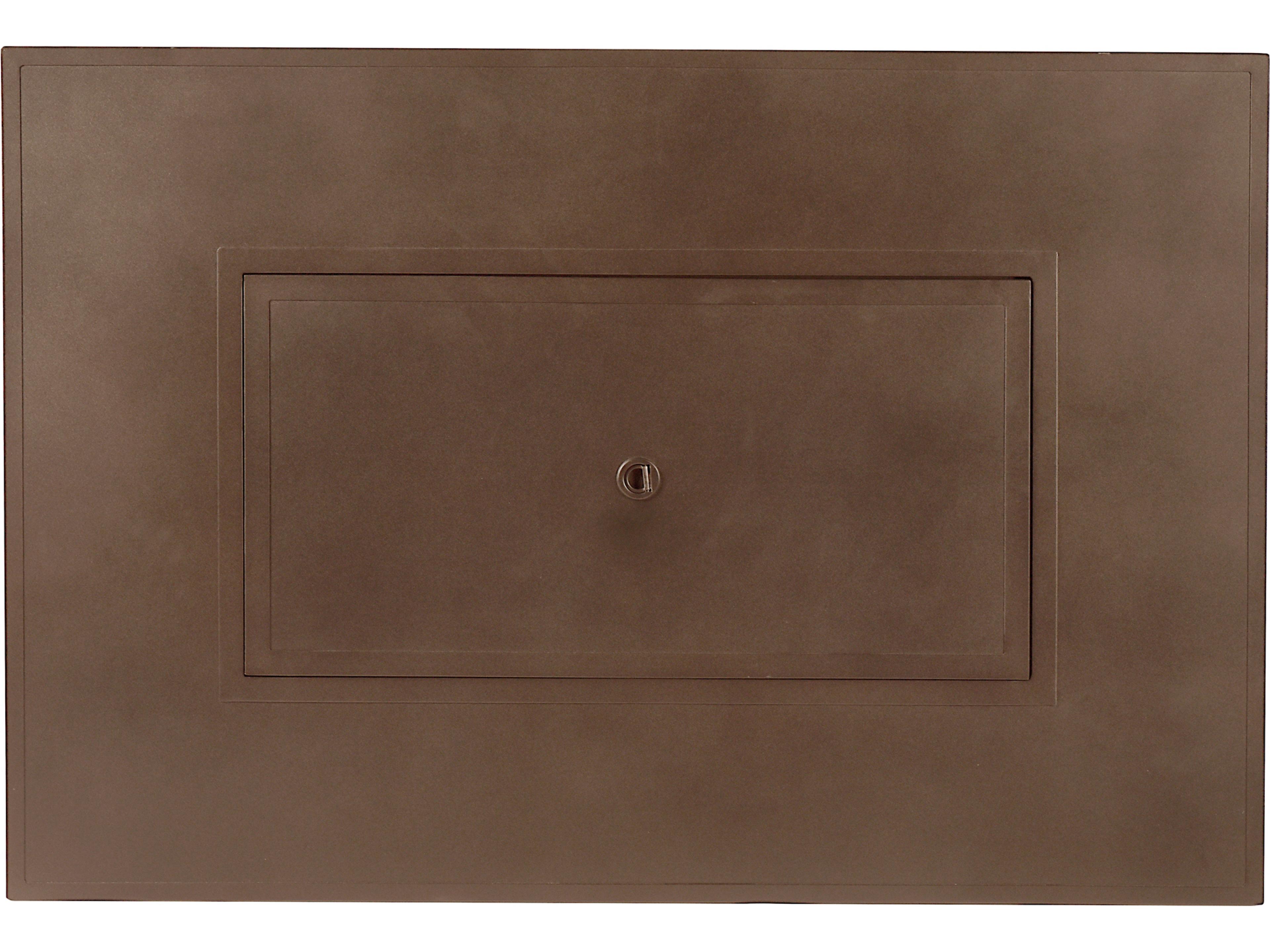 Oakland Living Rectangular Aluminum Propane Outdoor Patio Fire Pit Table