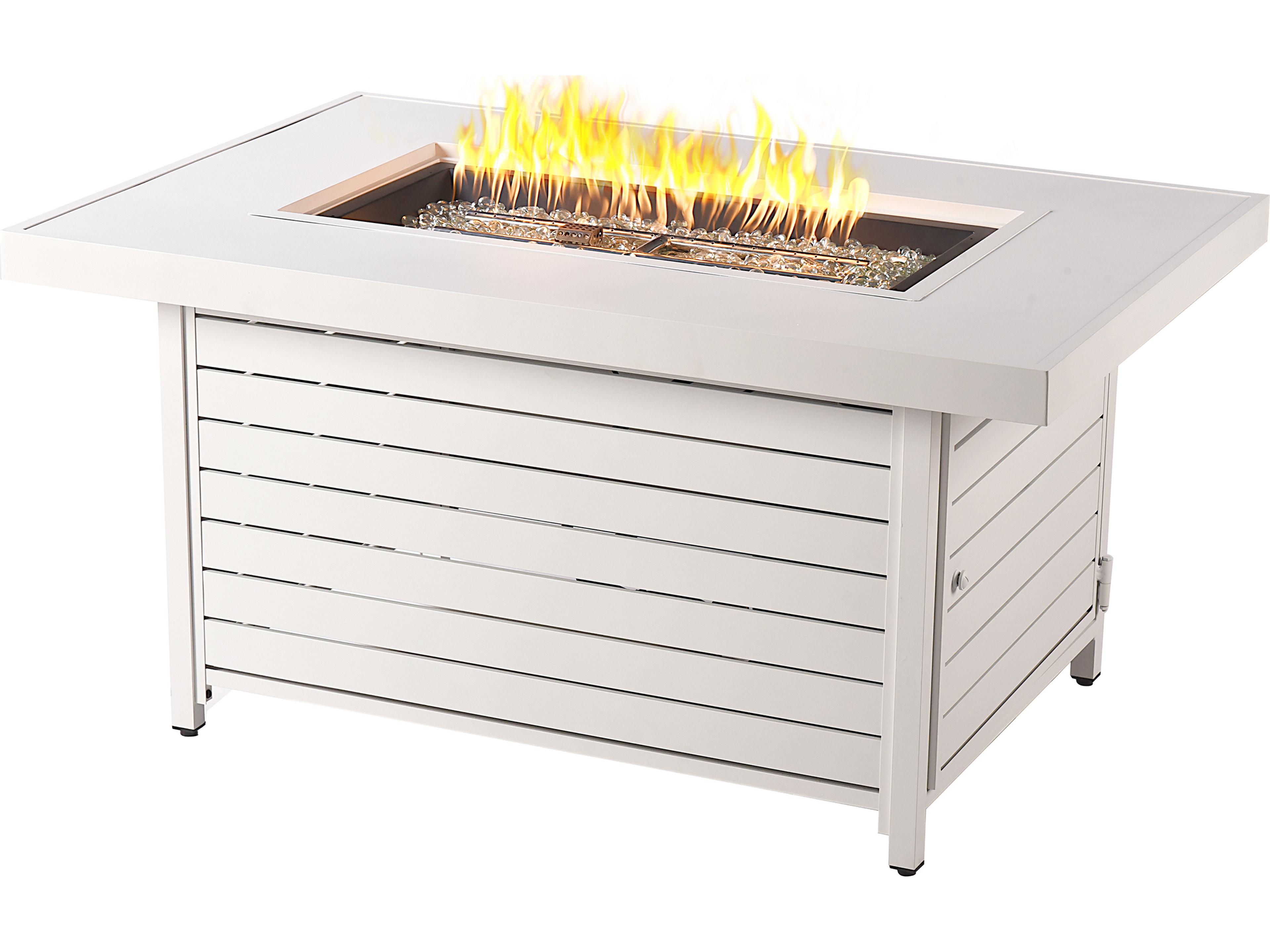 Rectangular Aluminum Propane Outdoor Fire Pit Table