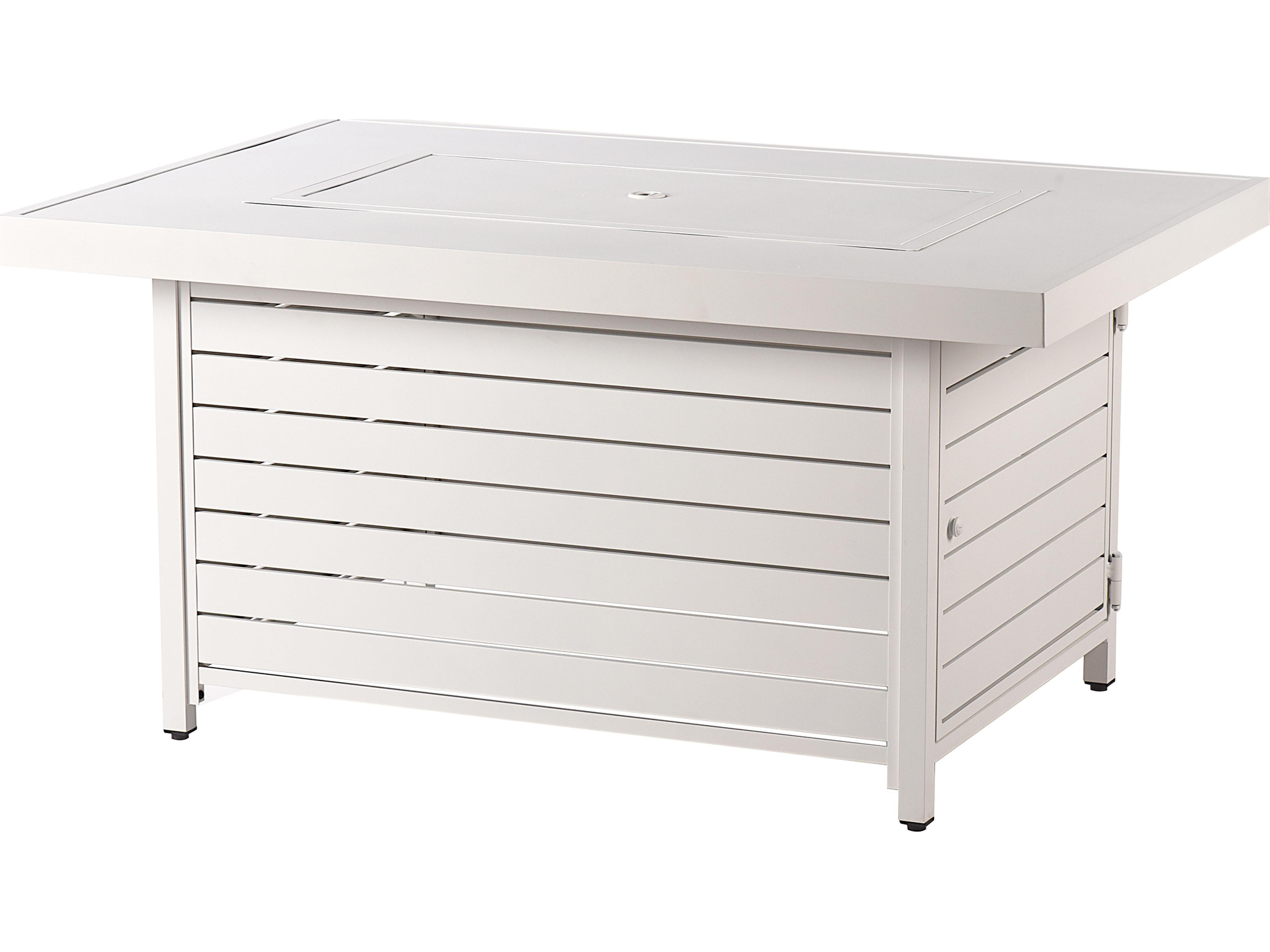 Oakland Living Rectangular Aluminum Propane Outdoor Fire Pit Table