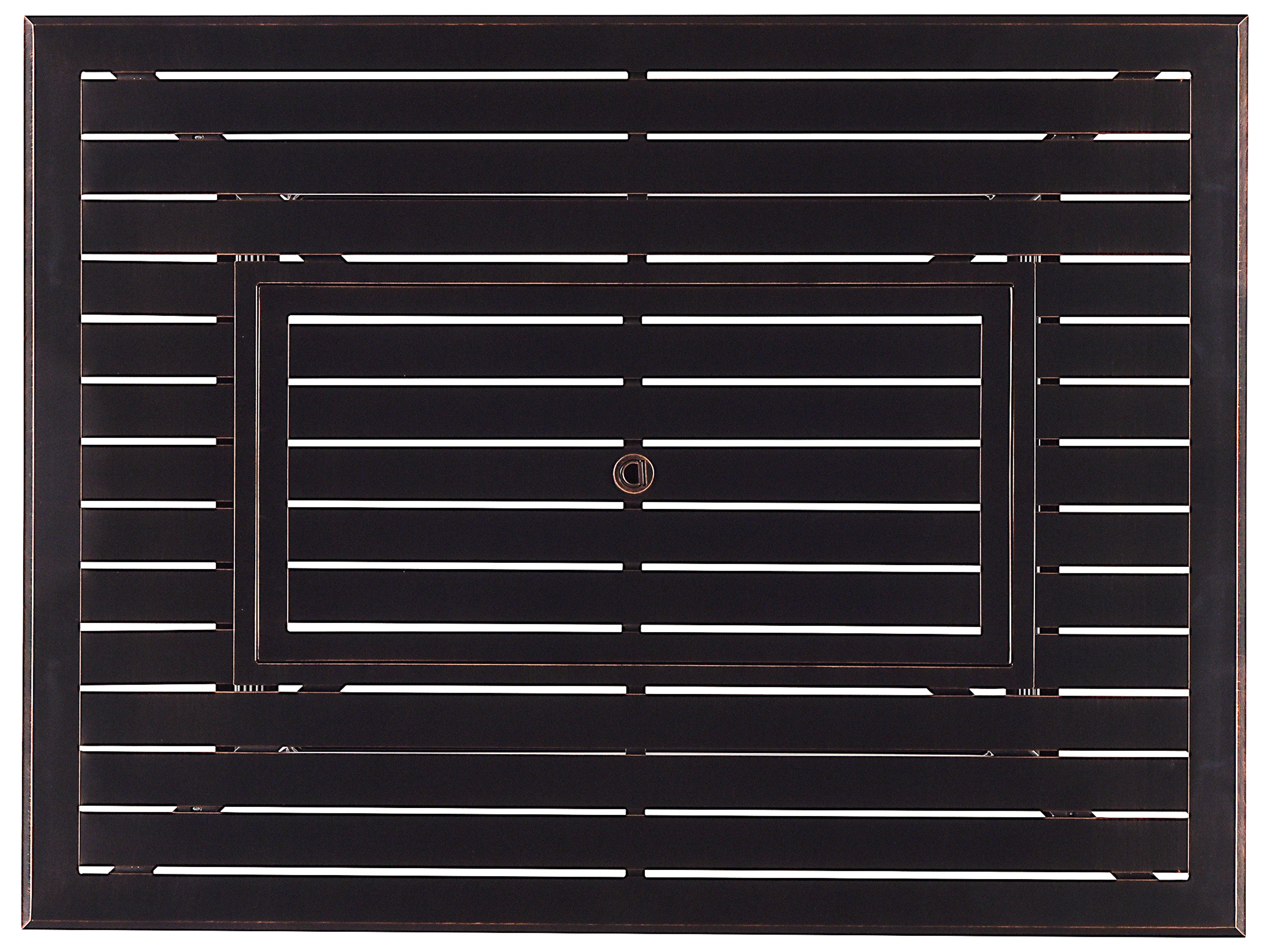 Oakland Living Rectangular Aluminum Propane Outdoor Patio Fire Pit Table