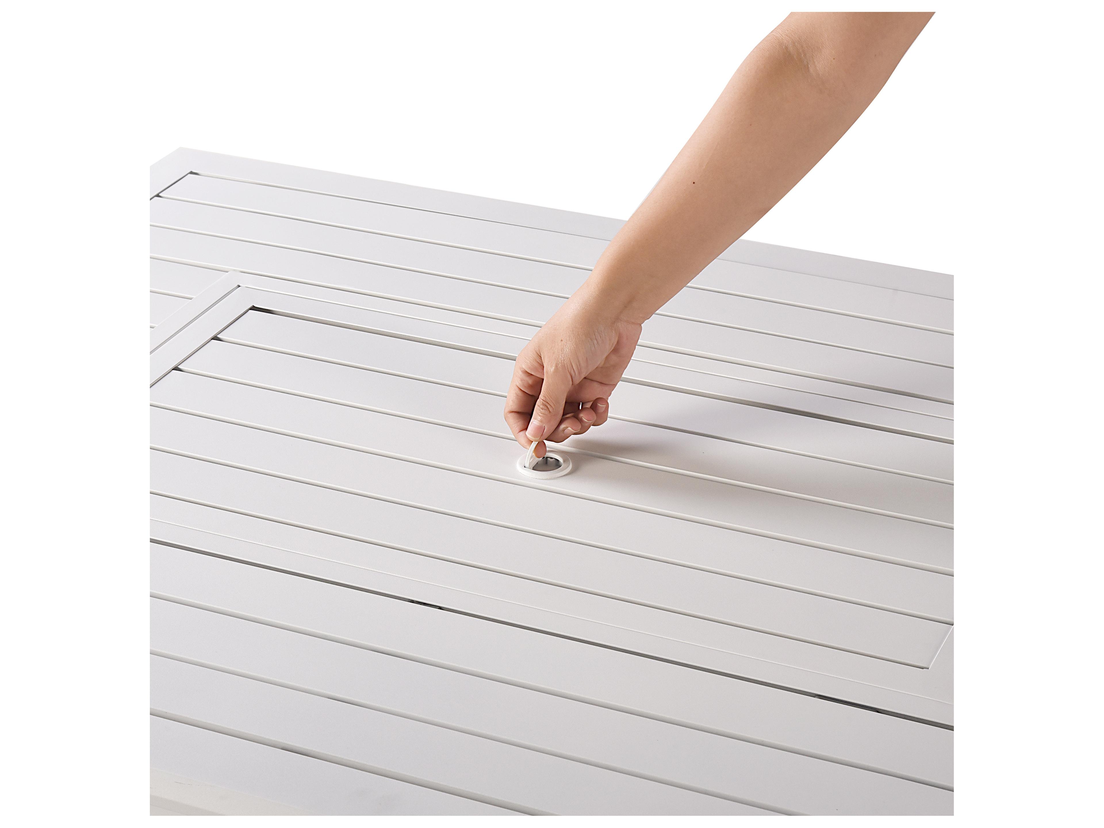 Oakland Living Rectangular Aluminum Propane Outdoor Patio Fire Pit Table