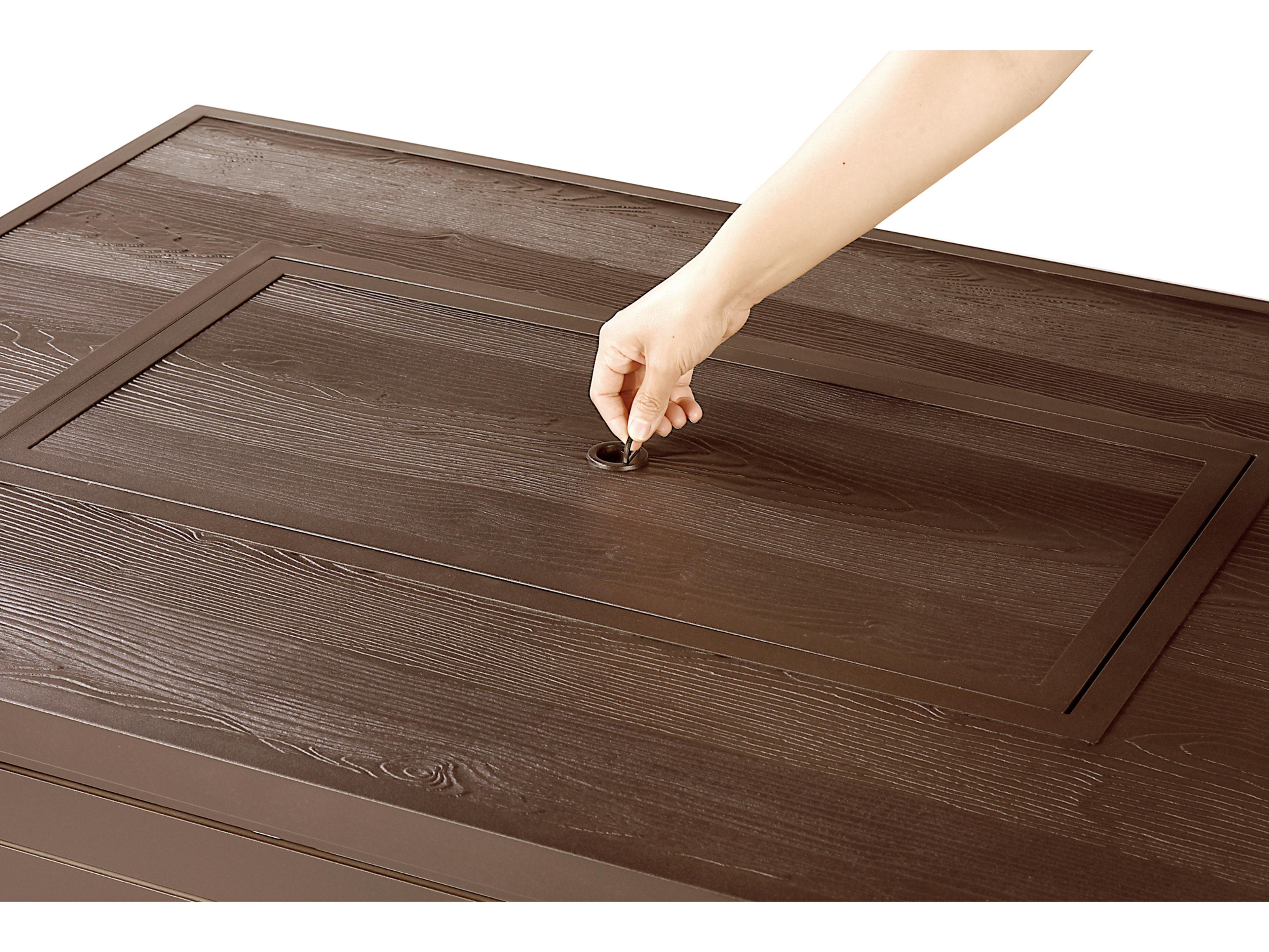 Oakland Living Rectangular Aluminum Propane Outdoor Patio Fire Pit Table