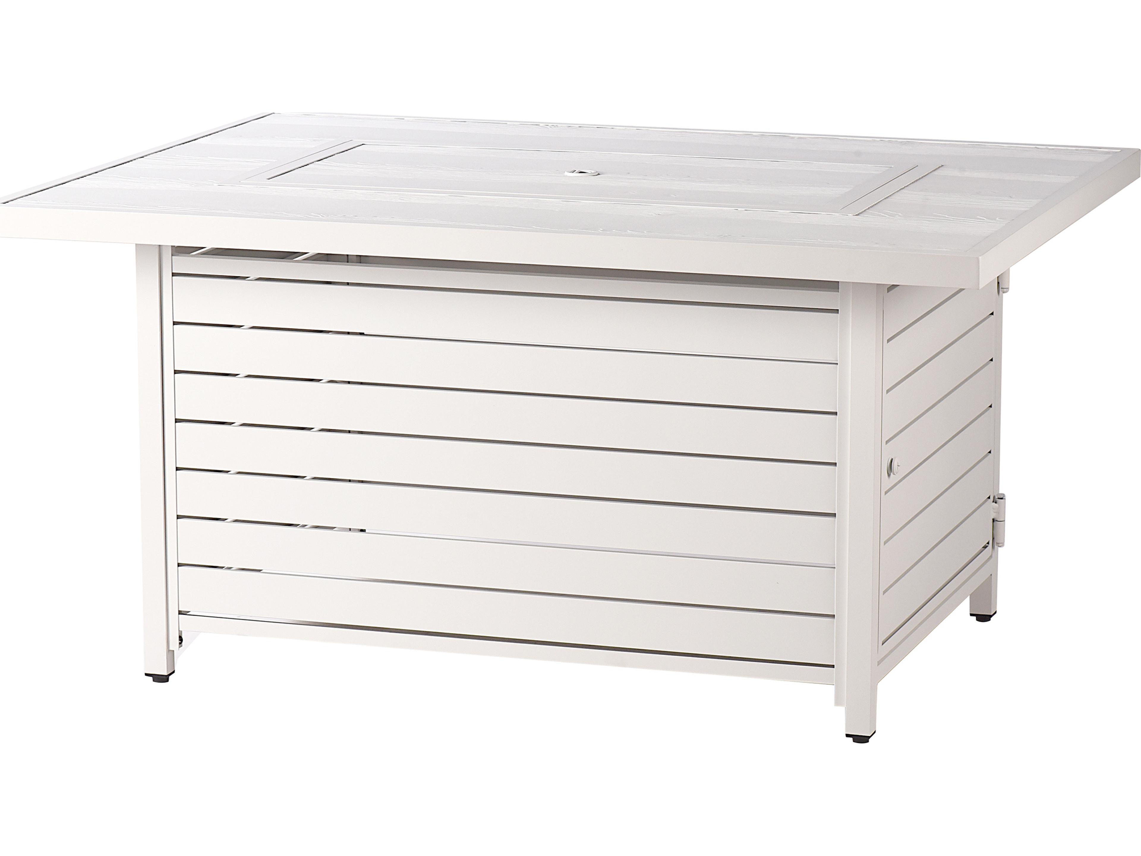 Oakland Living Rectangular Aluminum Propane Outdoor Fire Pit Table