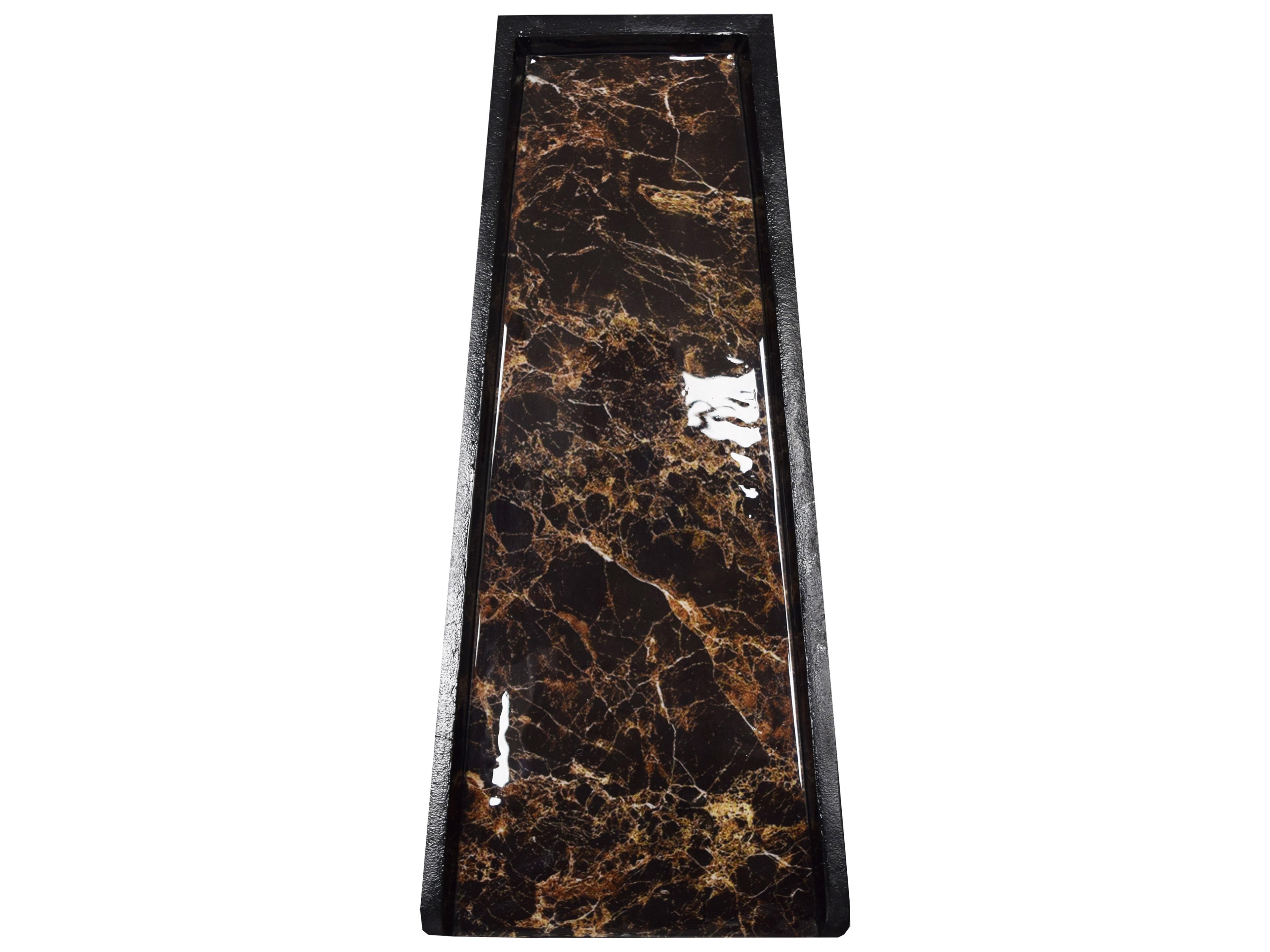 Brown Faux Marble Cast Aluminum Downspout Gutter 24'' Splash Block