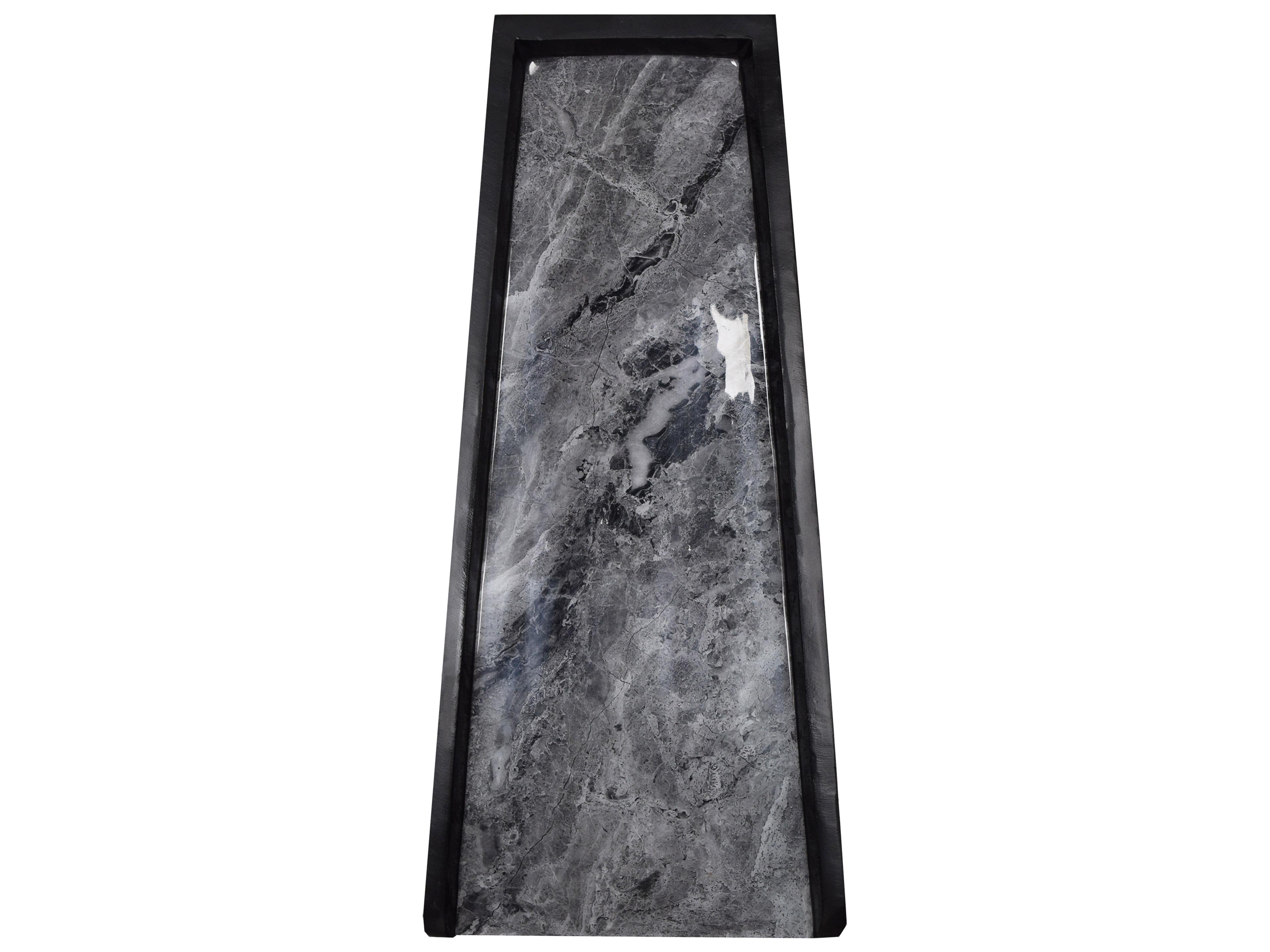 Oakland Living Grey Faux Marble Cast Aluminum Downspout Gutter 24'' Splash Block