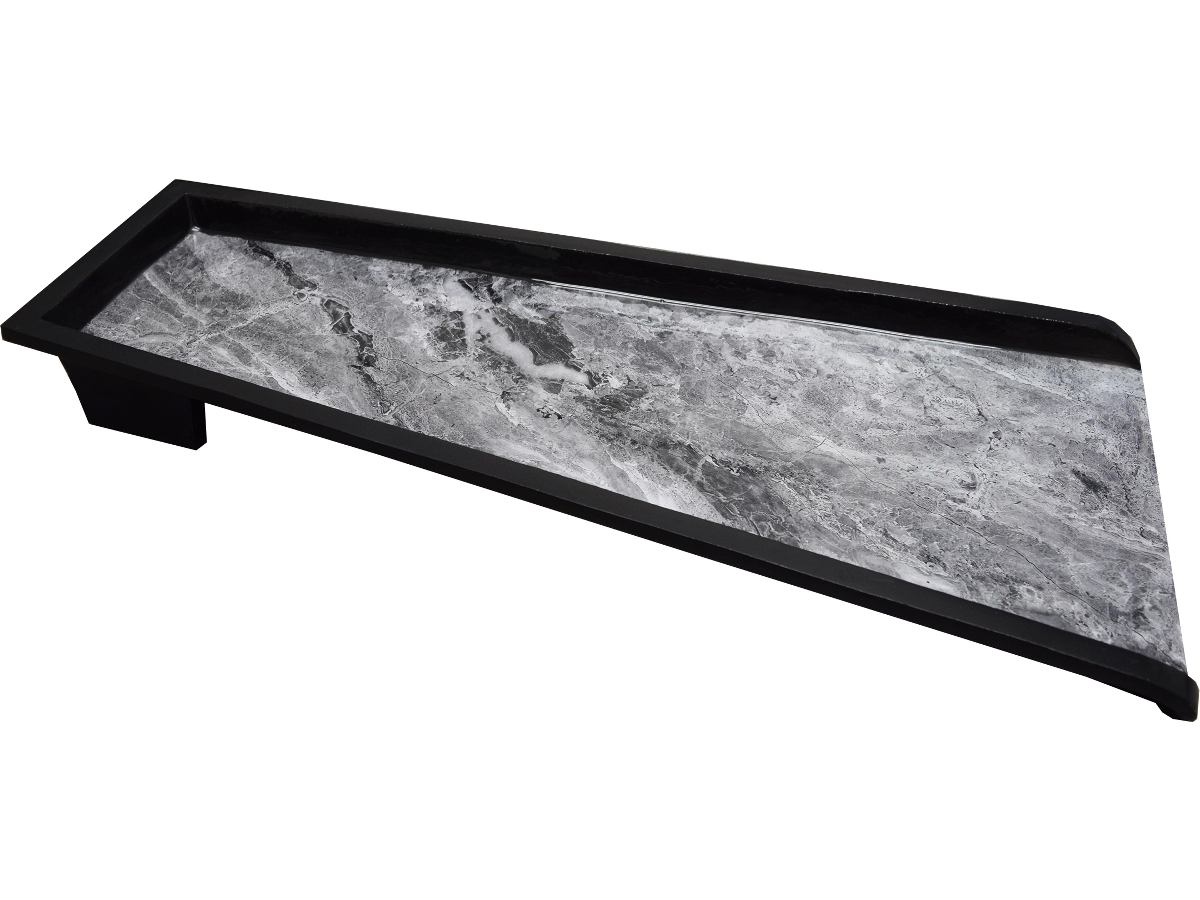 Oakland Living Grey Faux Marble Cast Aluminum Downspout Gutter 24'' Splash Block